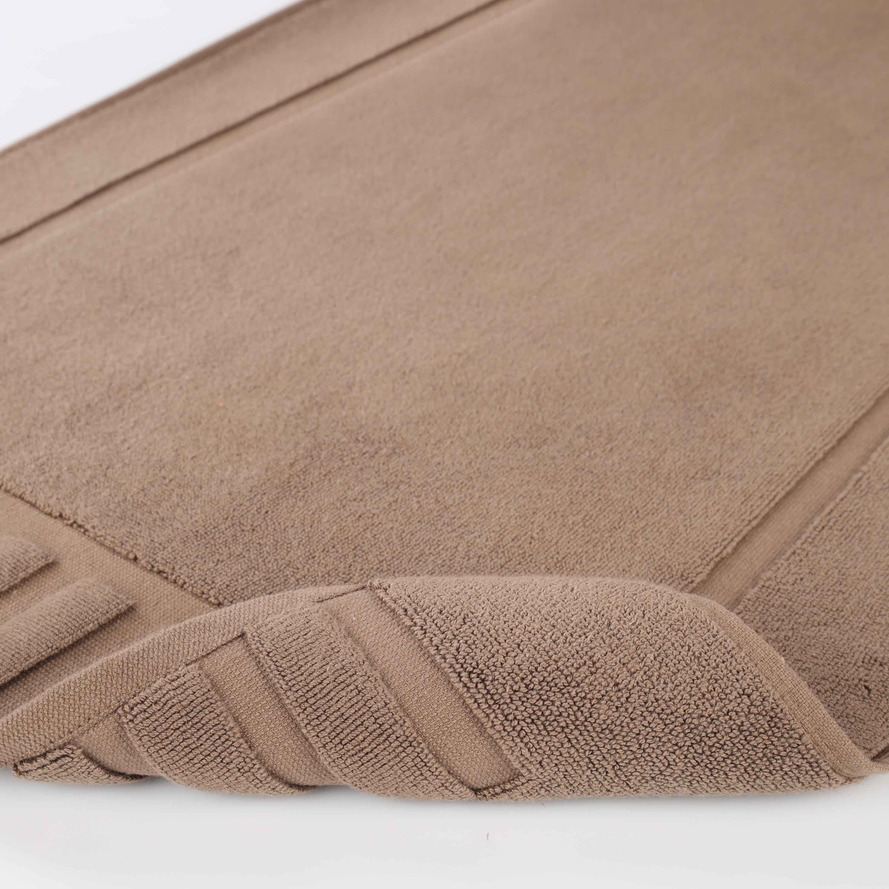 Leo Cotton Solid Modern Geometric Border Absorbent Bath Mat, Set of 2 - Omnigoodsstore