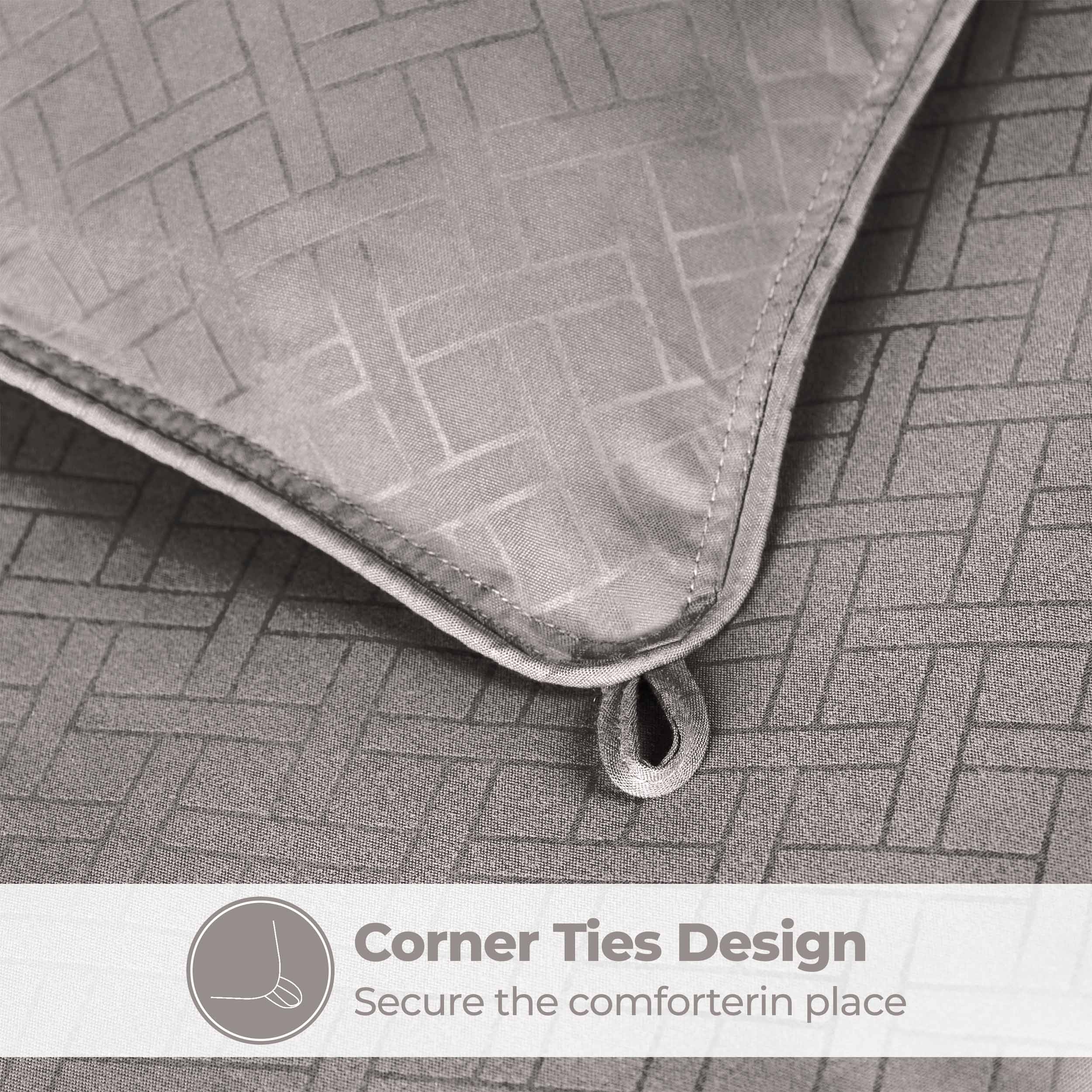 Basketweave Plush Monochrome Down Alternative Comforter - Omnigoodsstore