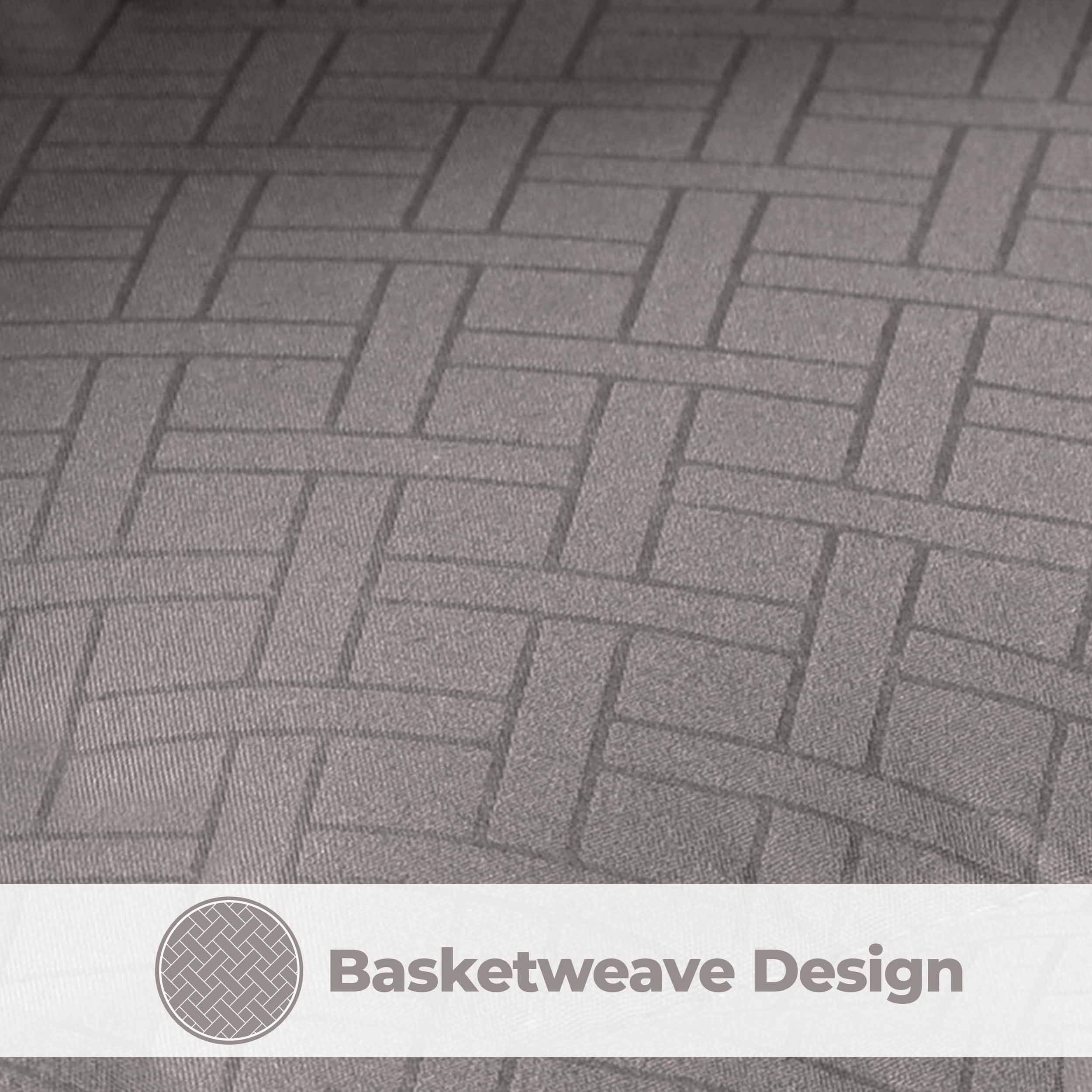 Basketweave Plush Monochrome Down Alternative Comforter - Omnigoodsstore