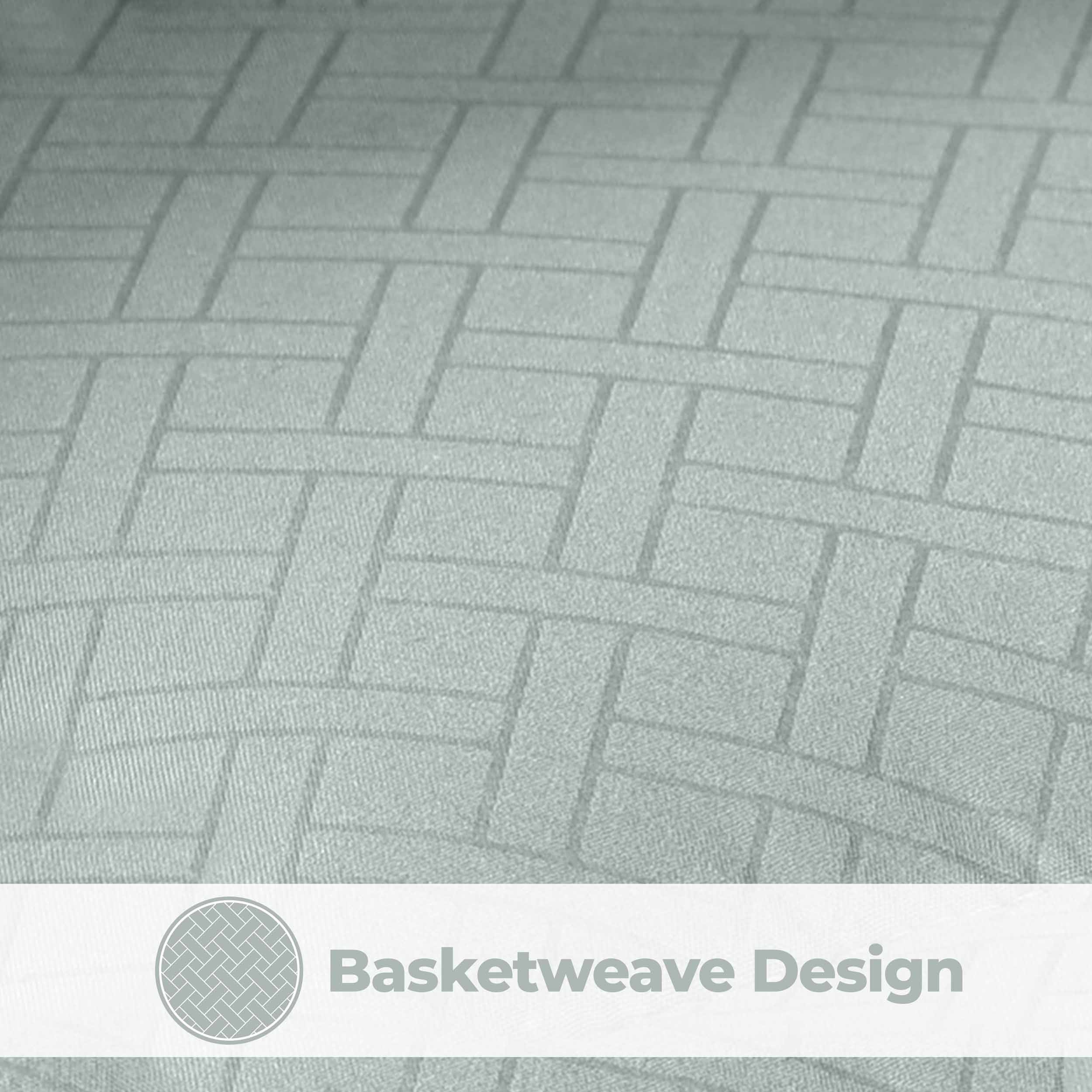 Basketweave Plush Monochrome Down Alternative Comforter - Omnigoodsstore