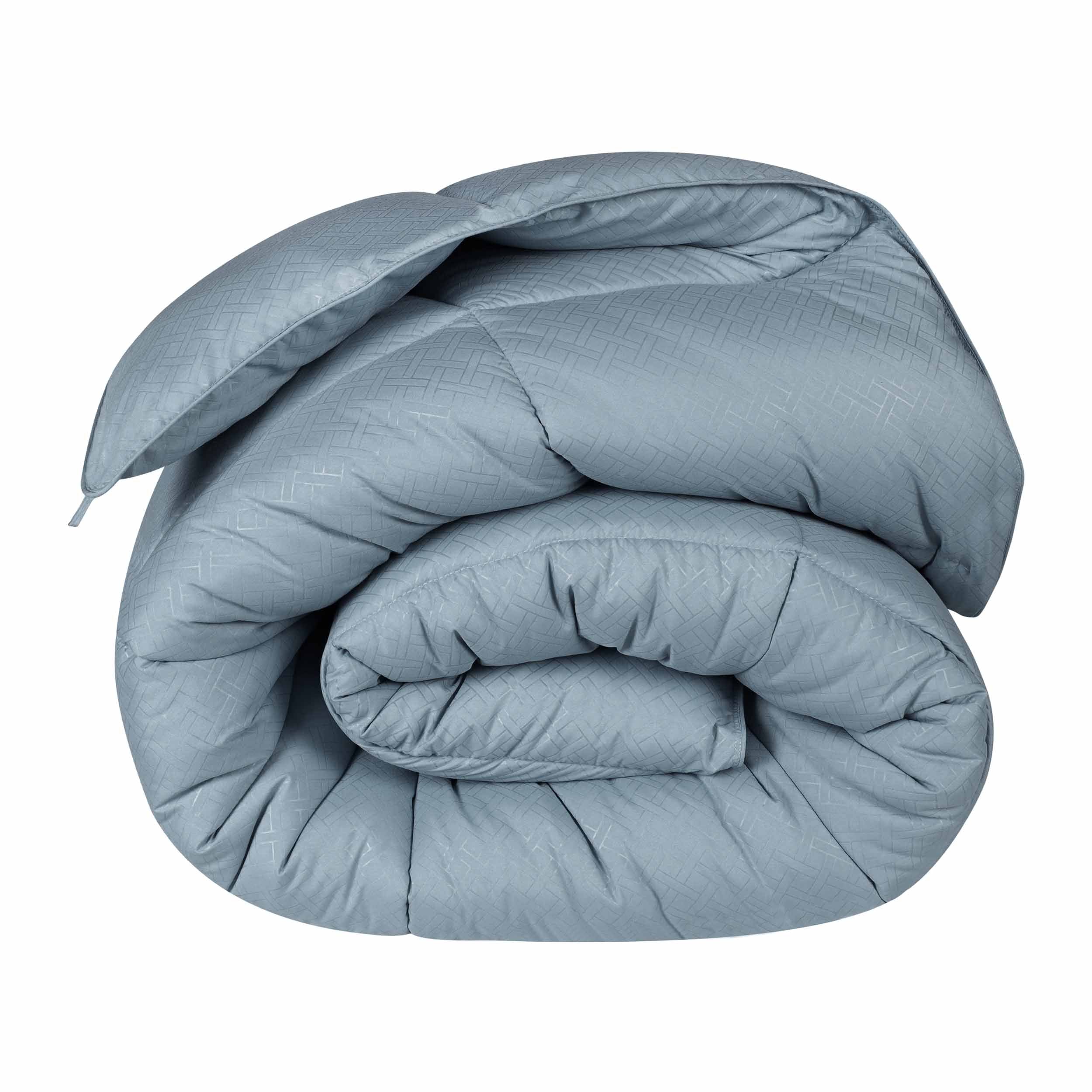 Basketweave Plush Monochrome Down Alternative Comforter - Omnigoodsstore