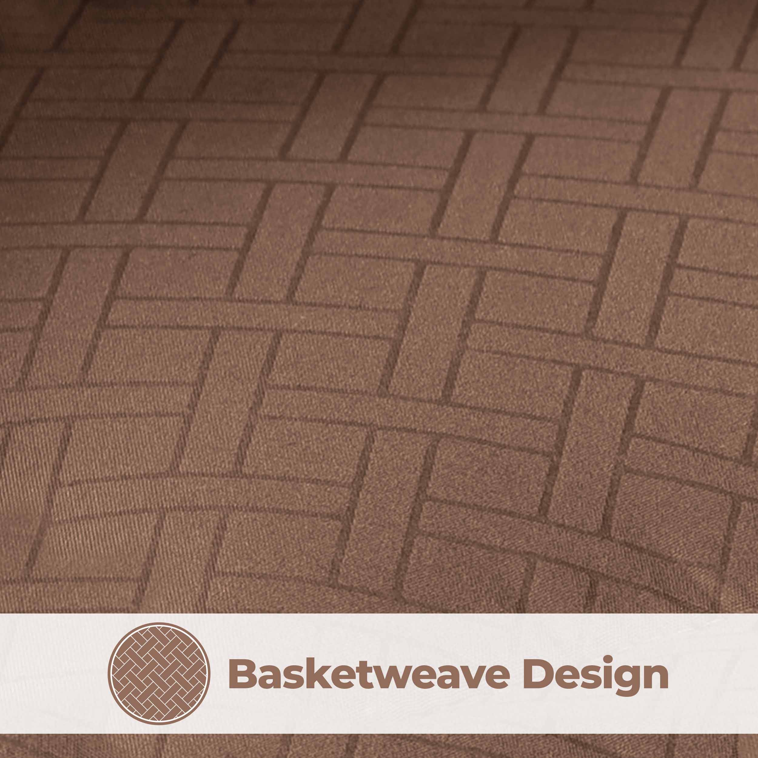 Basketweave Plush Monochrome Down Alternative Comforter - Omnigoodsstore