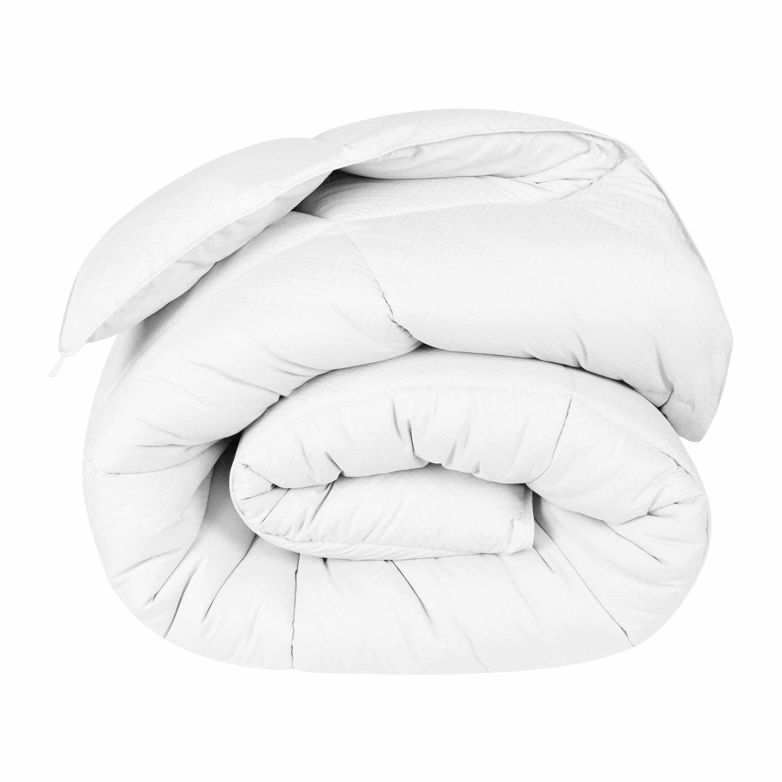 Basketweave Plush Monochrome Down Alternative Comforter - Omnigoodsstore