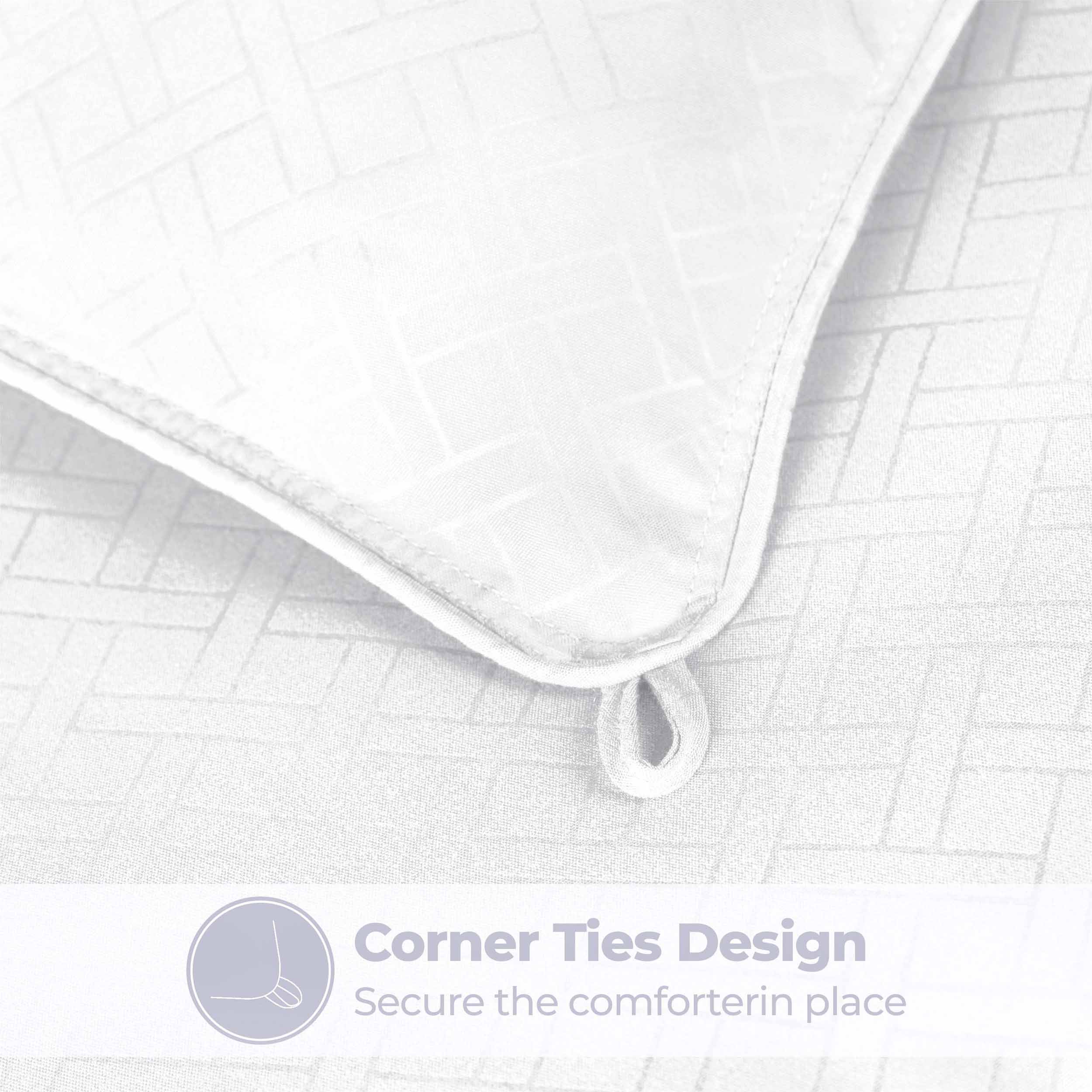 Basketweave Plush Monochrome Down Alternative Comforter - Omnigoodsstore