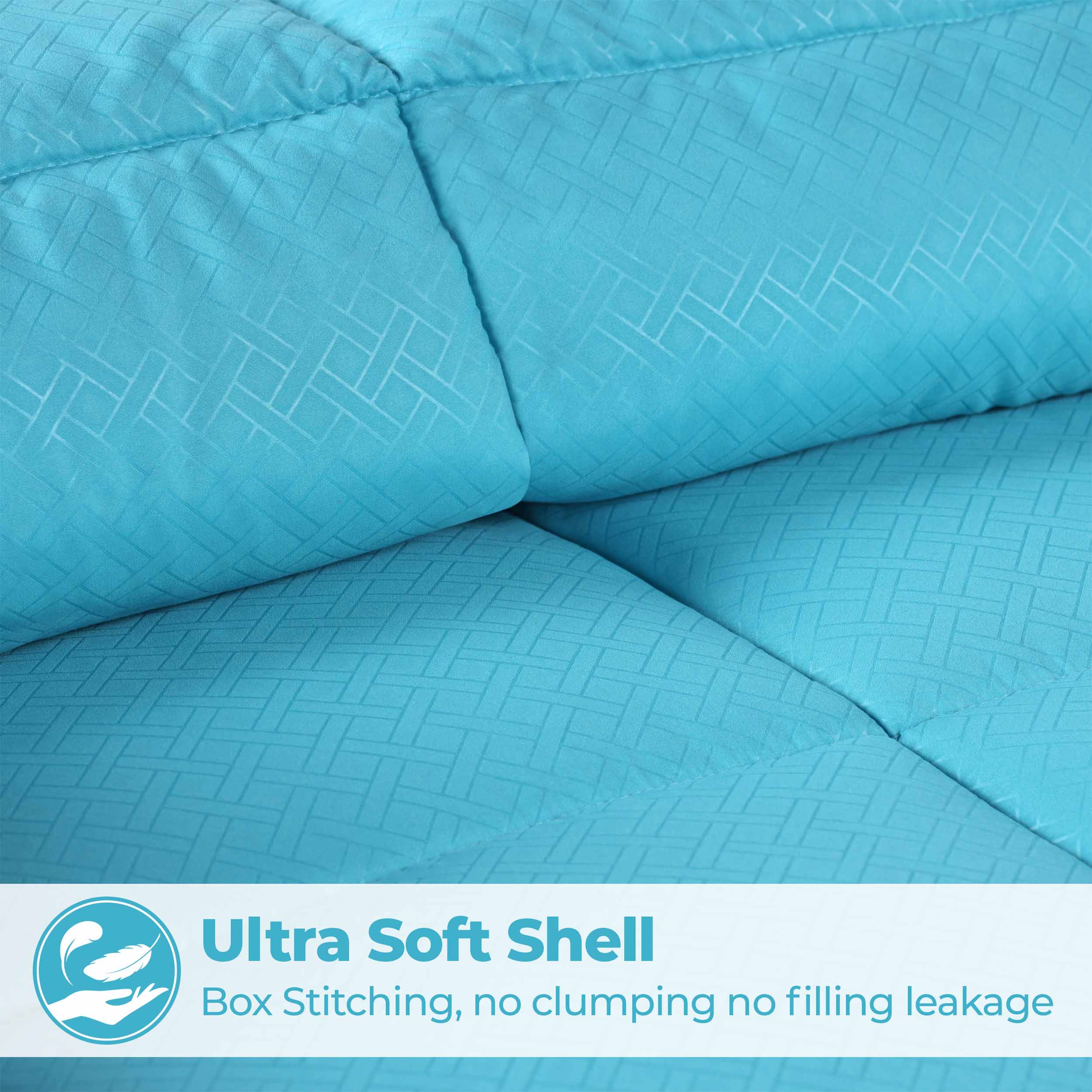 Basketweave Plush Monochrome Down Alternative Comforter - Omnigoodsstore