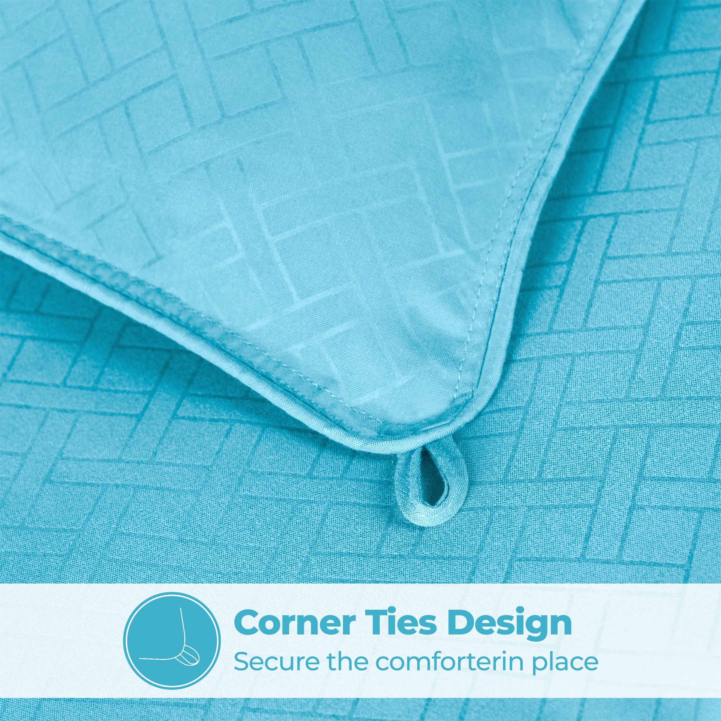 Basketweave Plush Monochrome Down Alternative Comforter - Omnigoodsstore