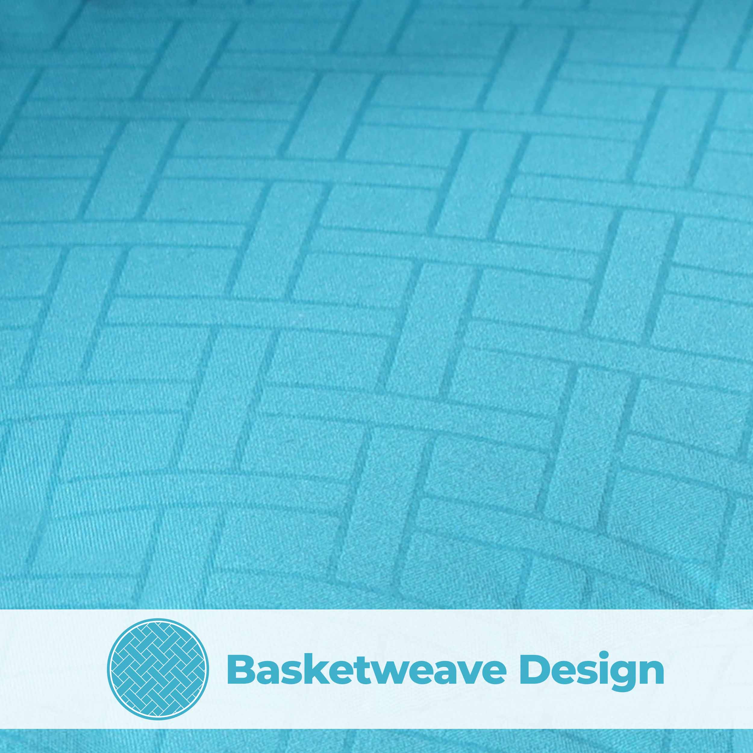 Basketweave Plush Monochrome Down Alternative Comforter - Omnigoodsstore