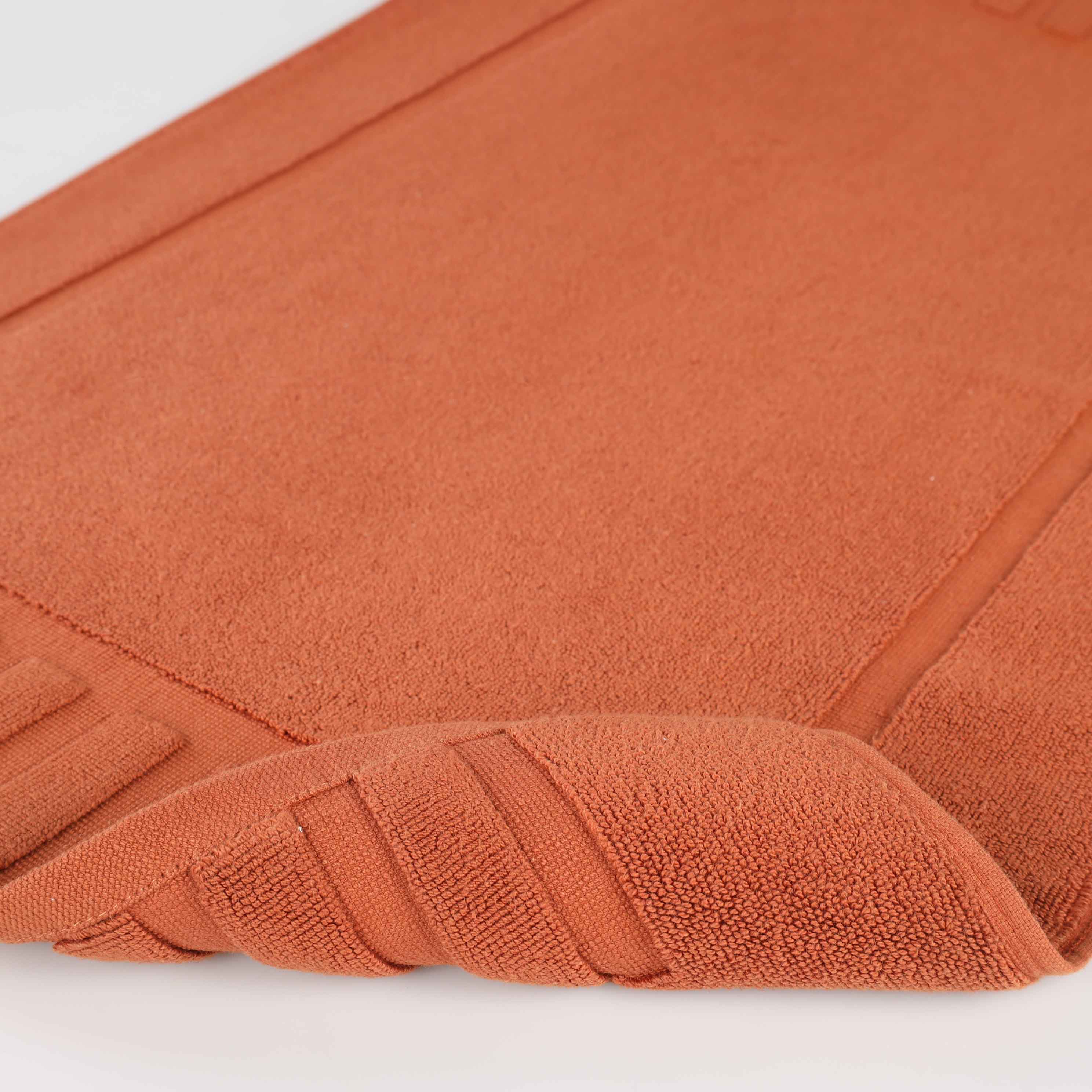 Leo Cotton Solid Modern Geometric Border Absorbent Bath Mat, Set of 2 - Omnigoodsstore