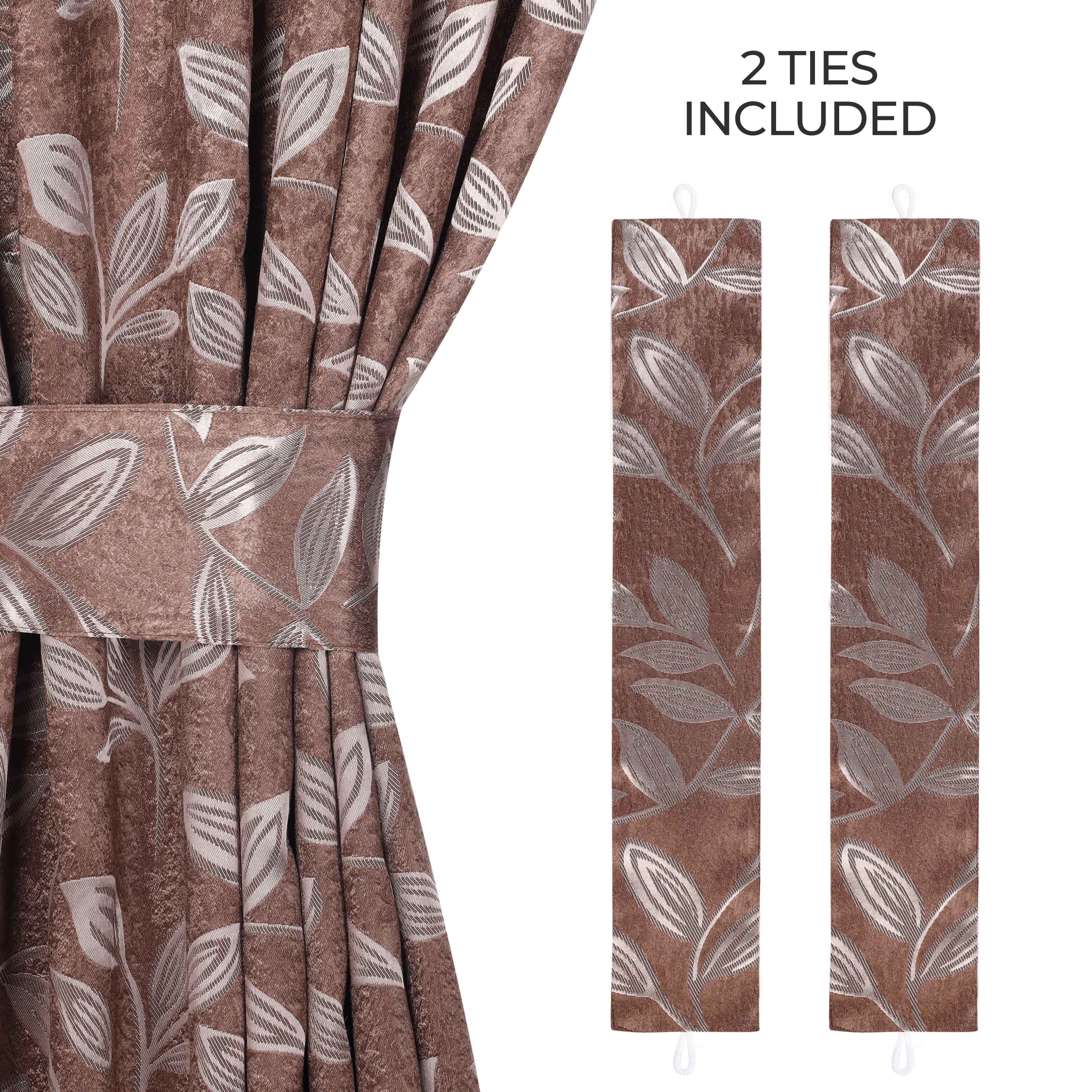 Leaves Machine Room Darkening Blackout Curtains, Set of 2 - Omnigoodsstore