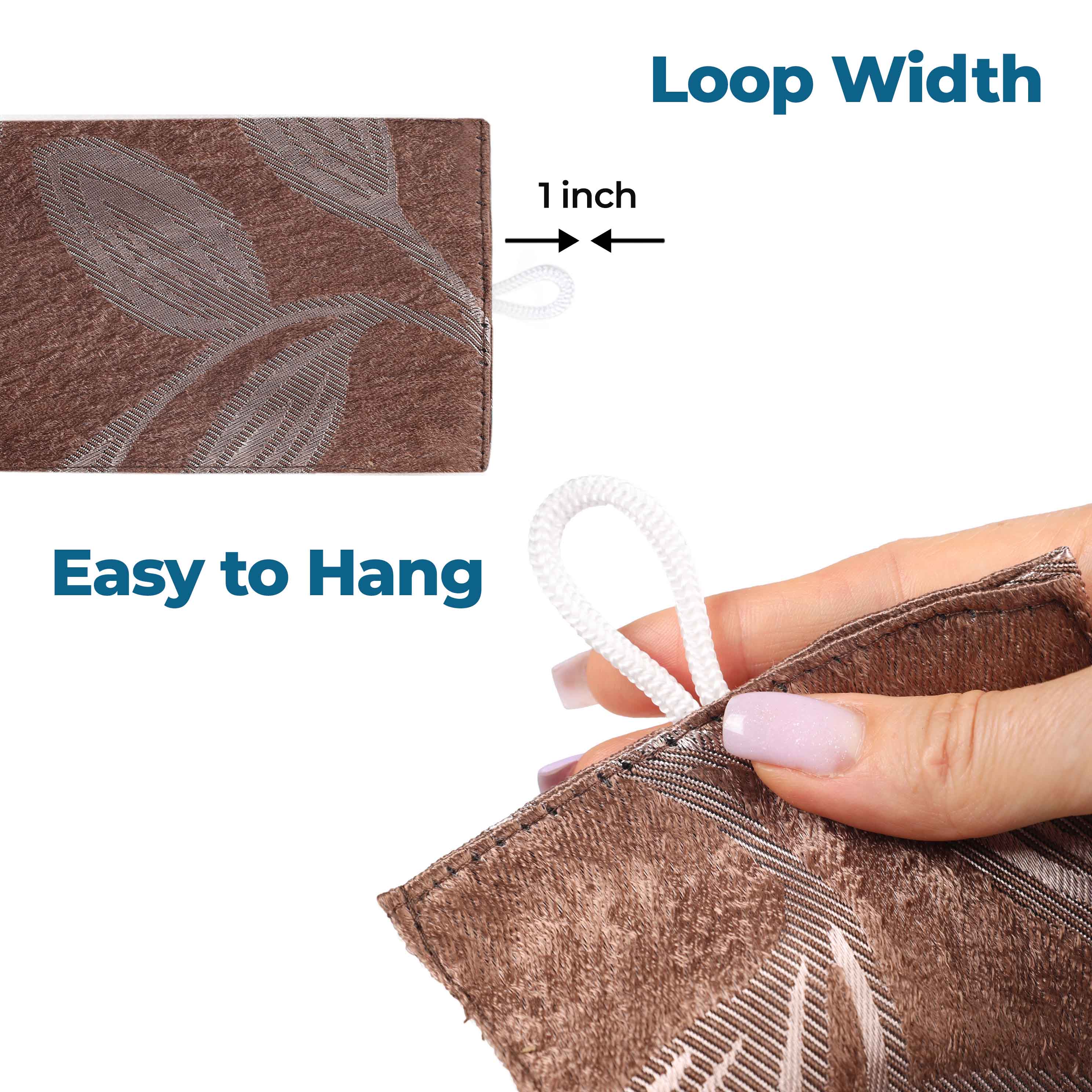 Leaves Machine Room Darkening Blackout Curtains, Set of 2 - Omnigoodsstore