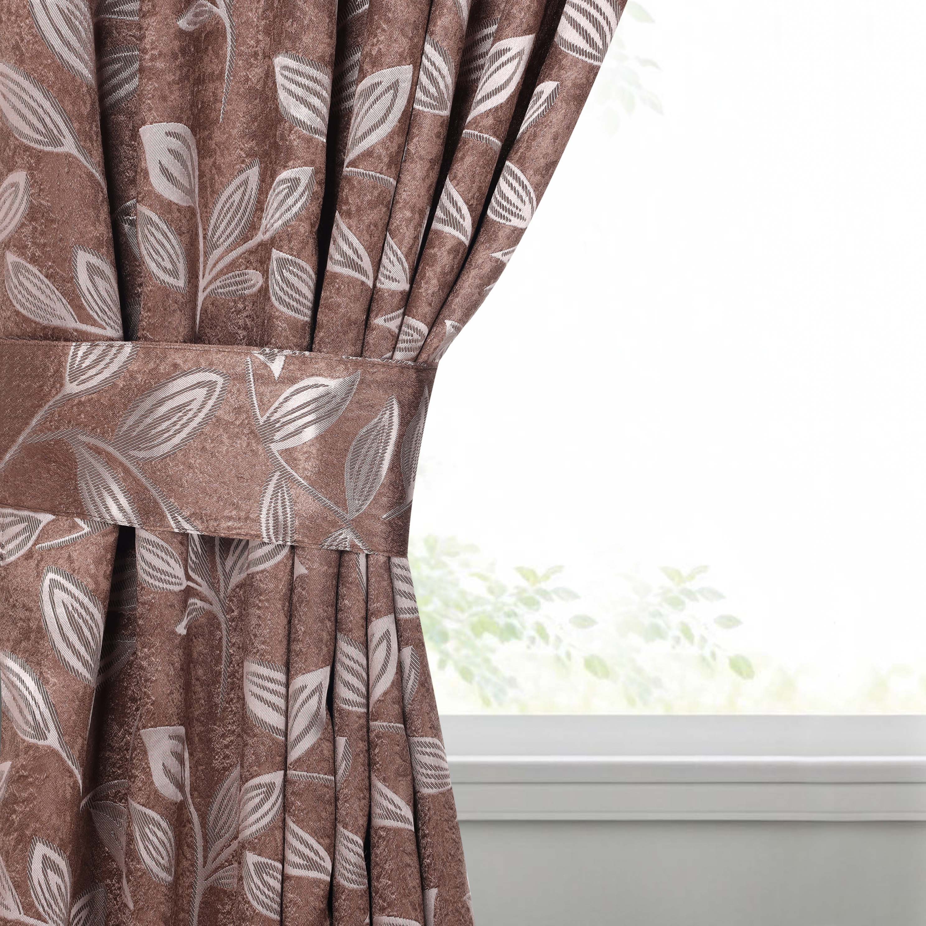 Leaves Machine Room Darkening Blackout Curtains, Set of 2 - Omnigoodsstore