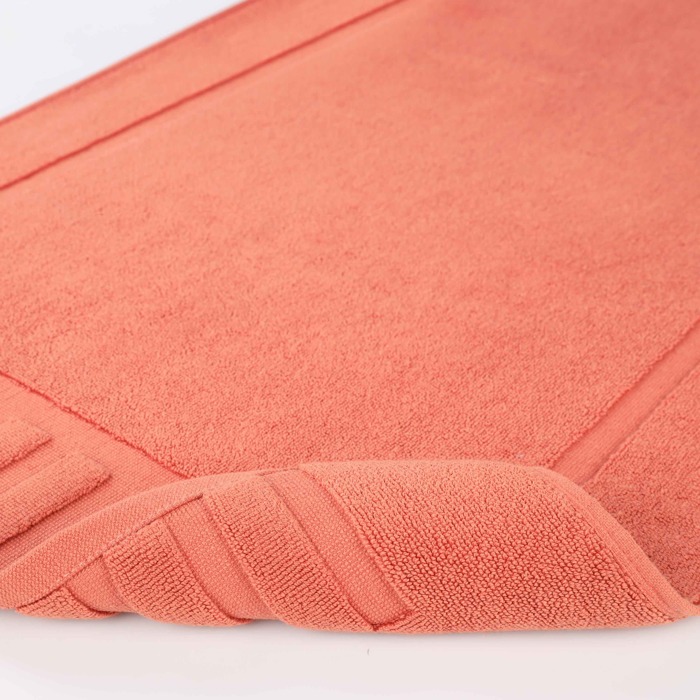 Leo Cotton Solid Modern Geometric Border Absorbent Bath Mat, Set of 2 - Omnigoodsstore