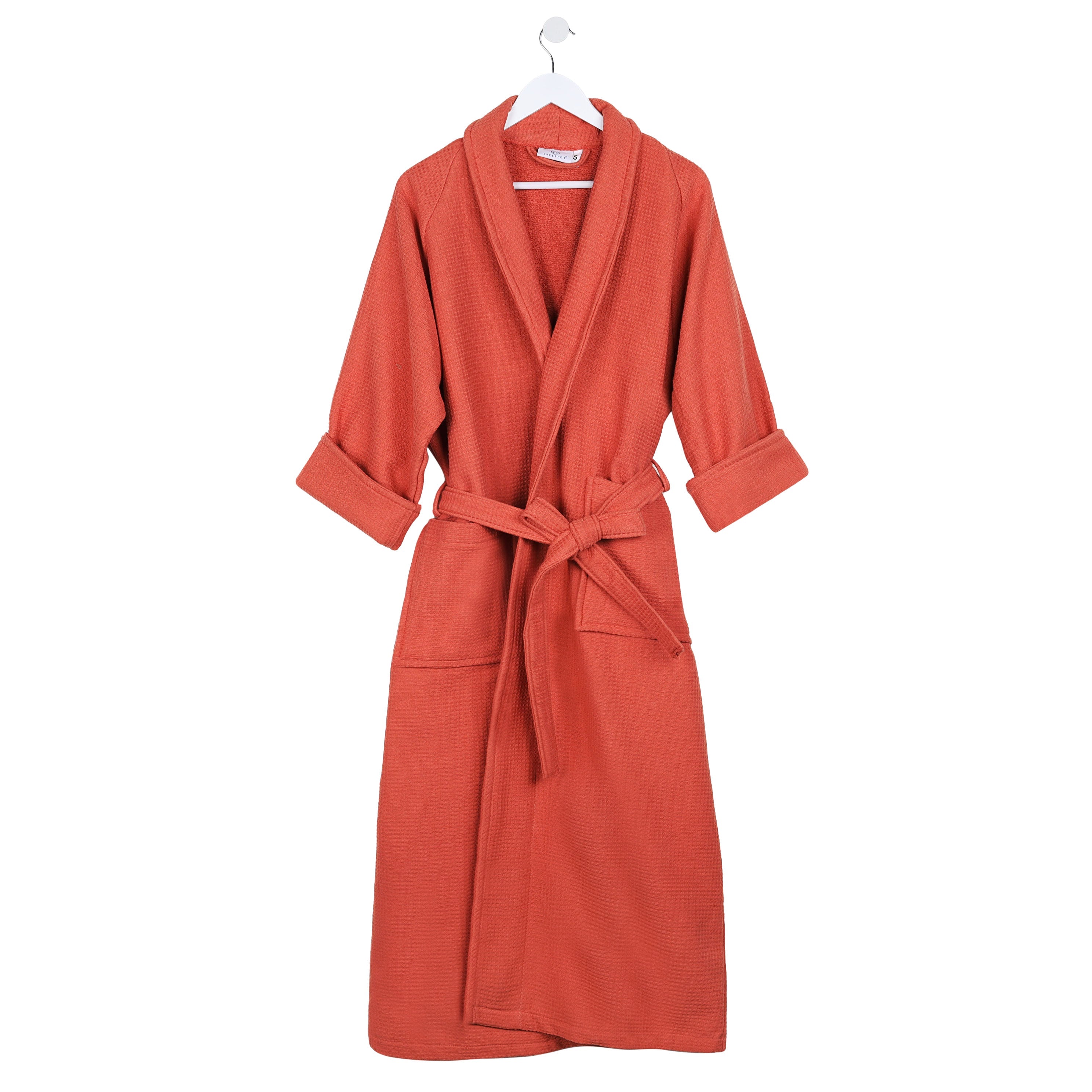 Waffle Weave Cotton Soft Lightweight Oversized Unisex Adult Bath Robe - Omnigoodsstore