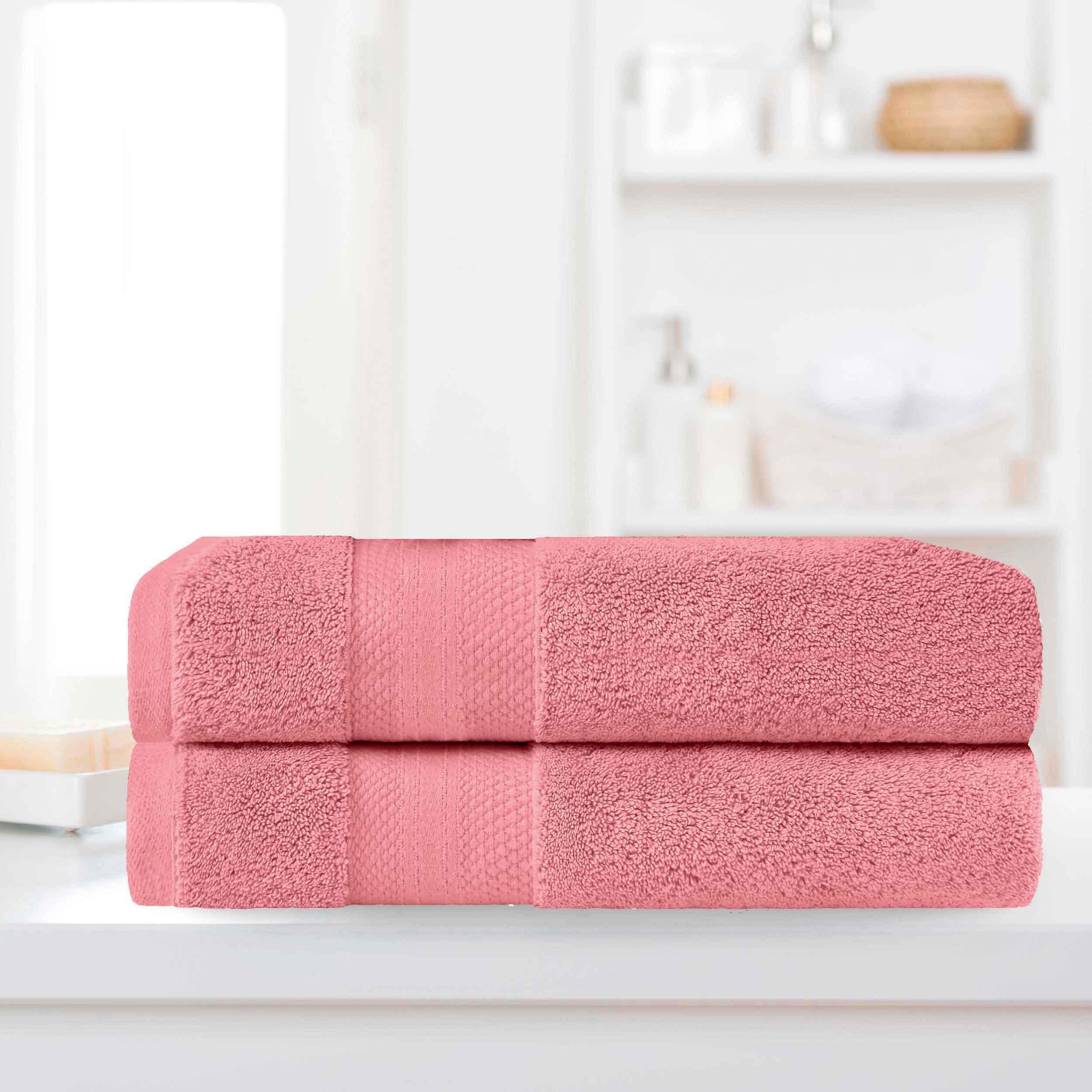 Turkish Cotton Absorbent Ultra-Plush Solid 2 Piece Bath Sheet Set - Omnigoodsstore