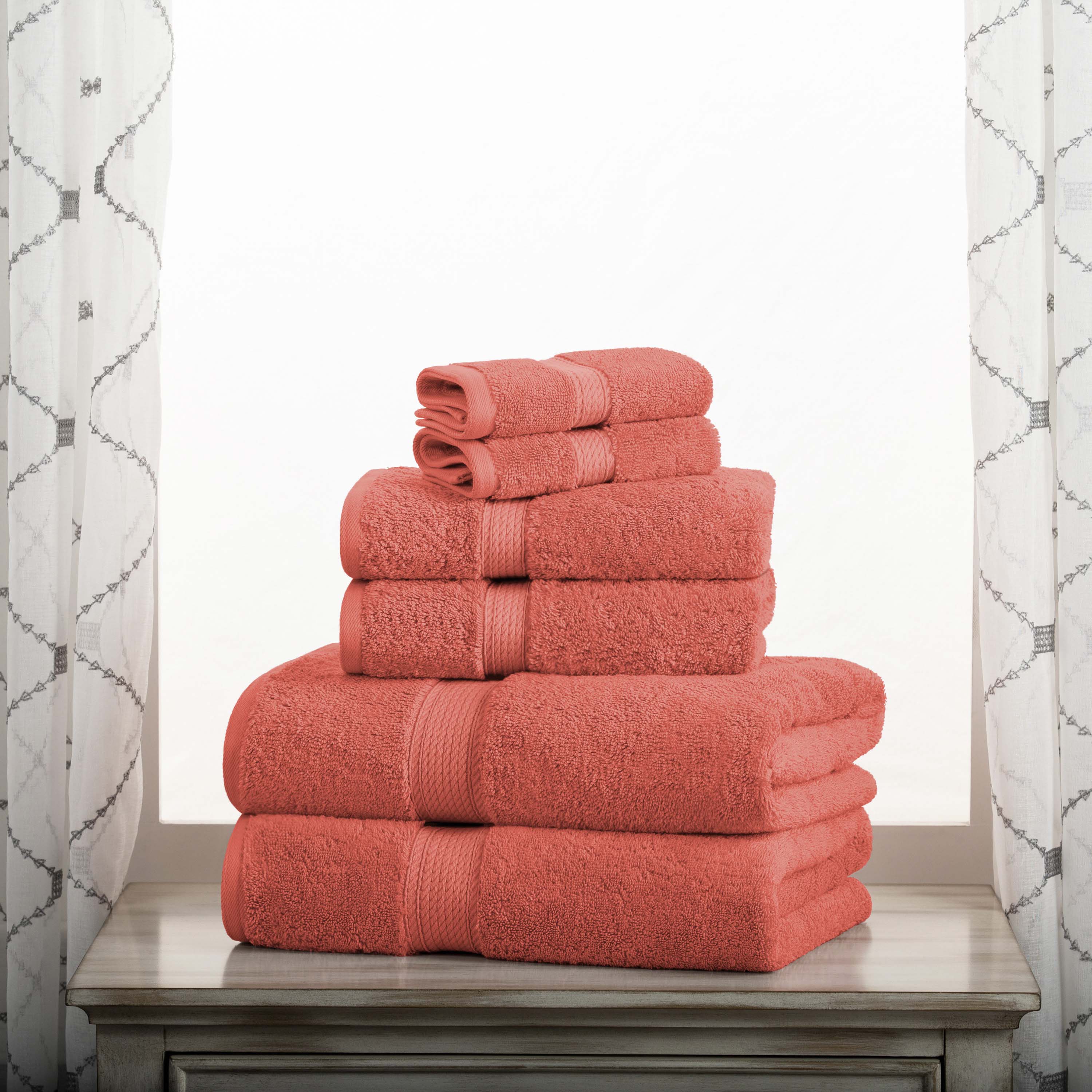 Egyptian Cotton Pile Plush Heavyweight Luxury Soft 6-Piece Towel Set - Omnigoodsstore