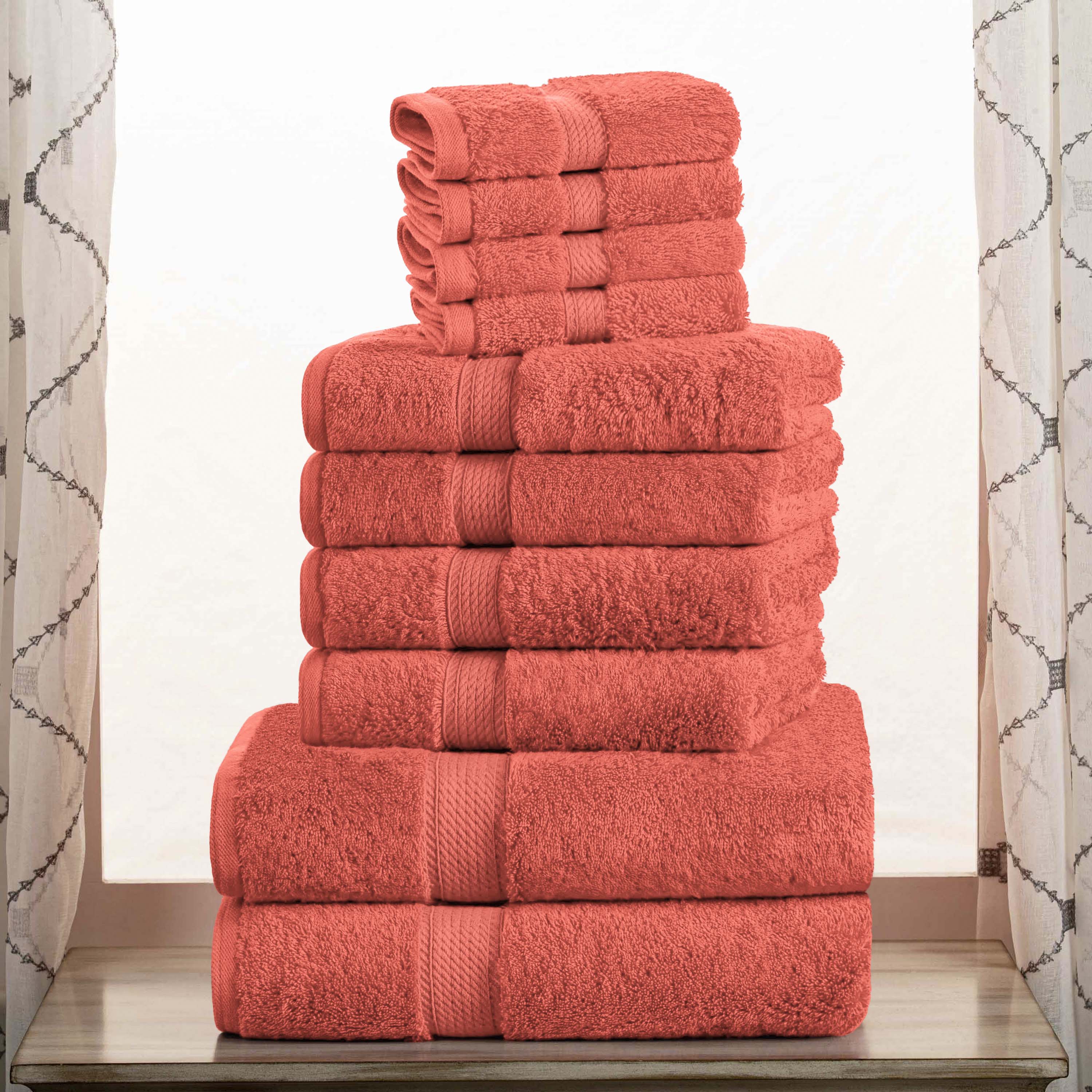 Egyptian Cotton Plush Heavyweight Absorbent Luxury 10 Piece Towel Set - Omnigoodsstore