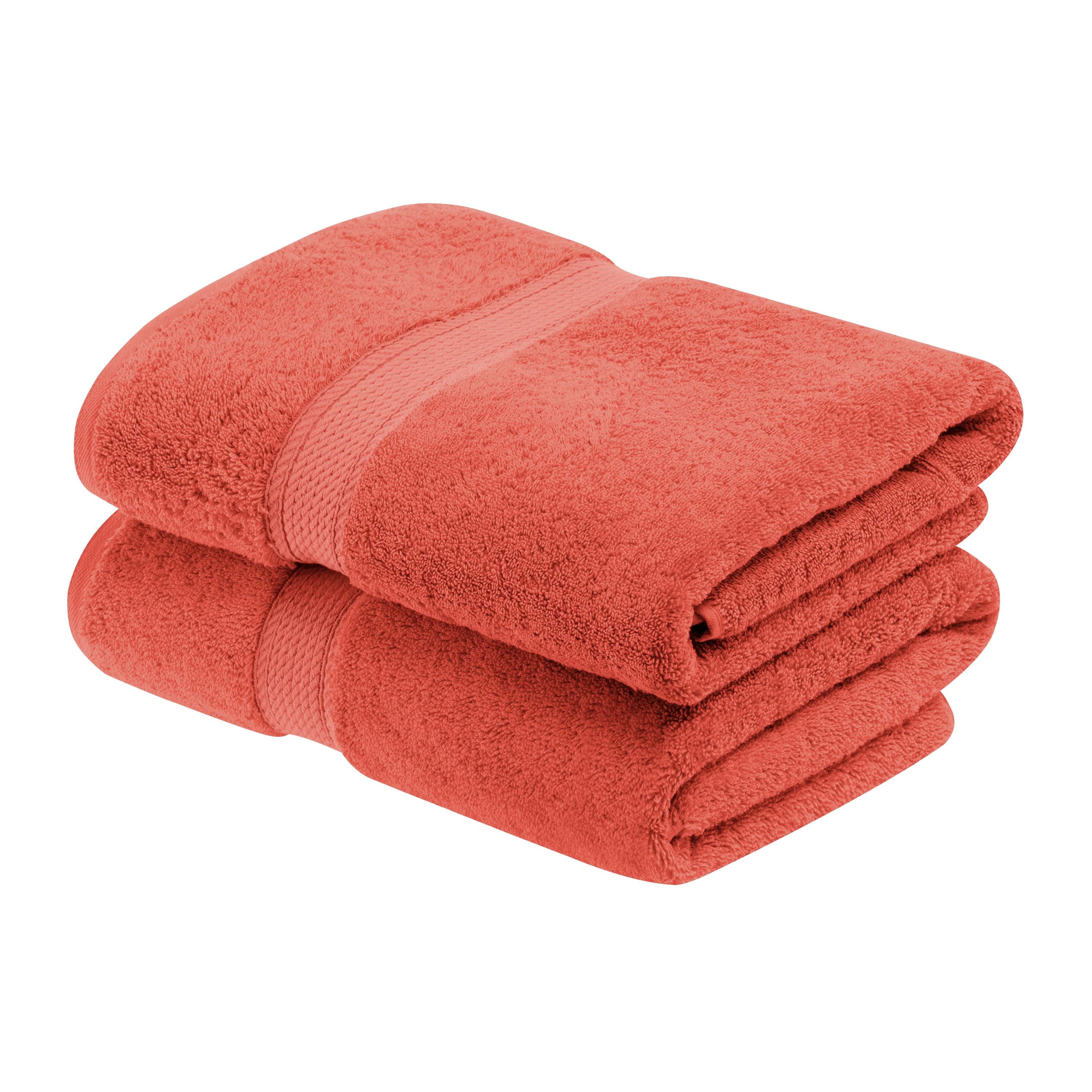Egyptian Cotton Pile Plush Heavyweight Soft 2 Piece Bath Towel Set - Omnigoodsstore