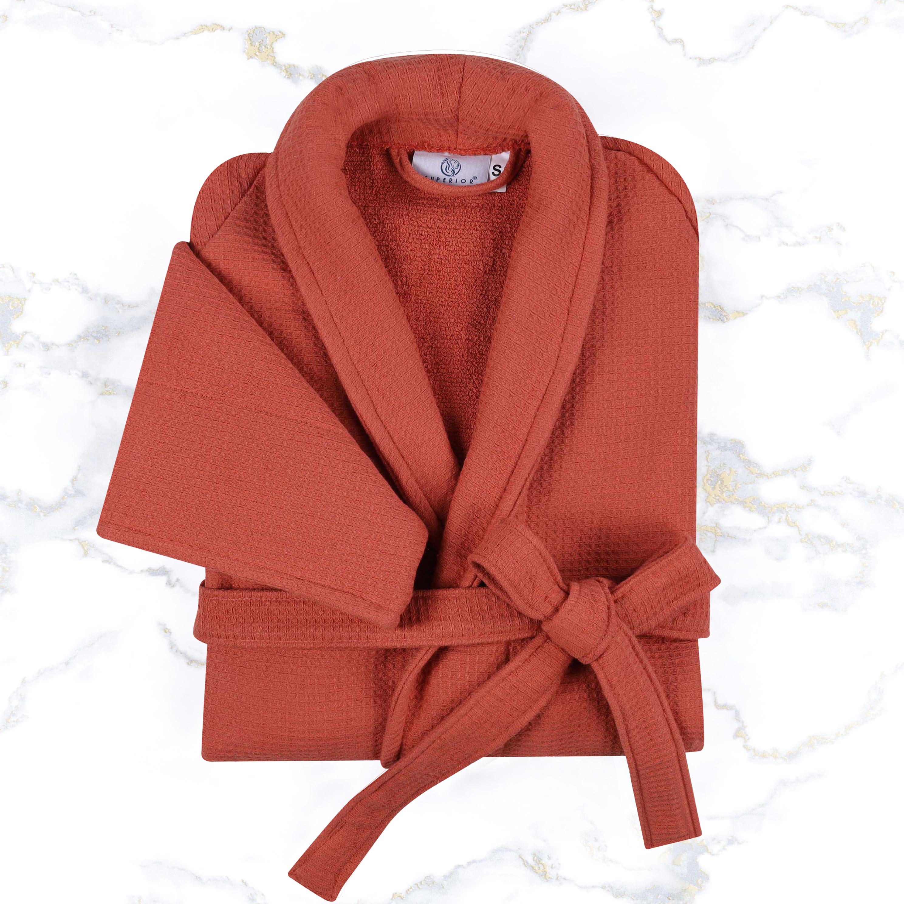 Waffle Weave Cotton Soft Lightweight Oversized Unisex Adult Bath Robe - Omnigoodsstore