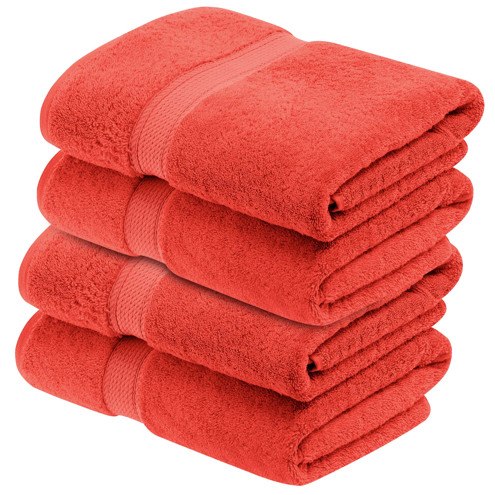 Egyptian Cotton Pile Plush Heavyweight Soft 4 Piece Bath Towel Set - Omnigoodsstore