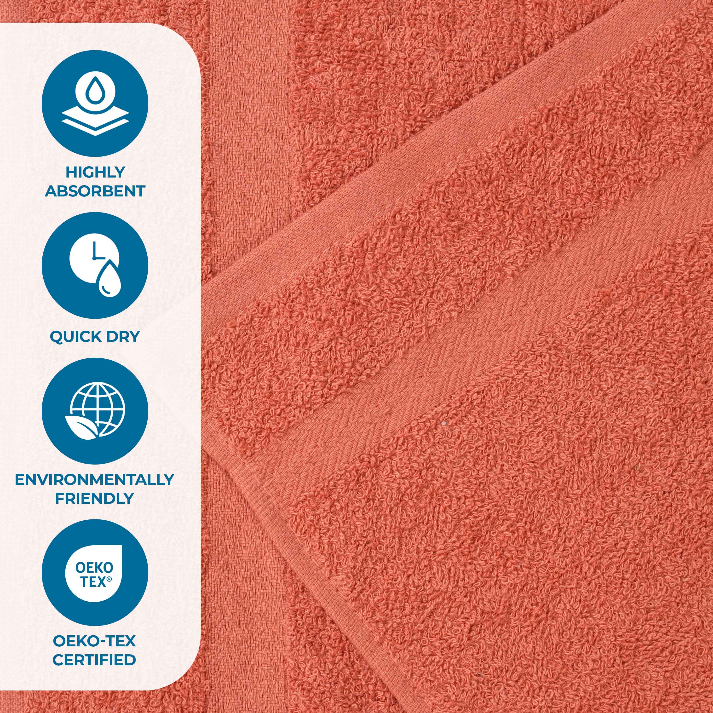 Franklin Cotton Eco Friendly 8 Piece Hand Towel Set - Omnigoodsstore