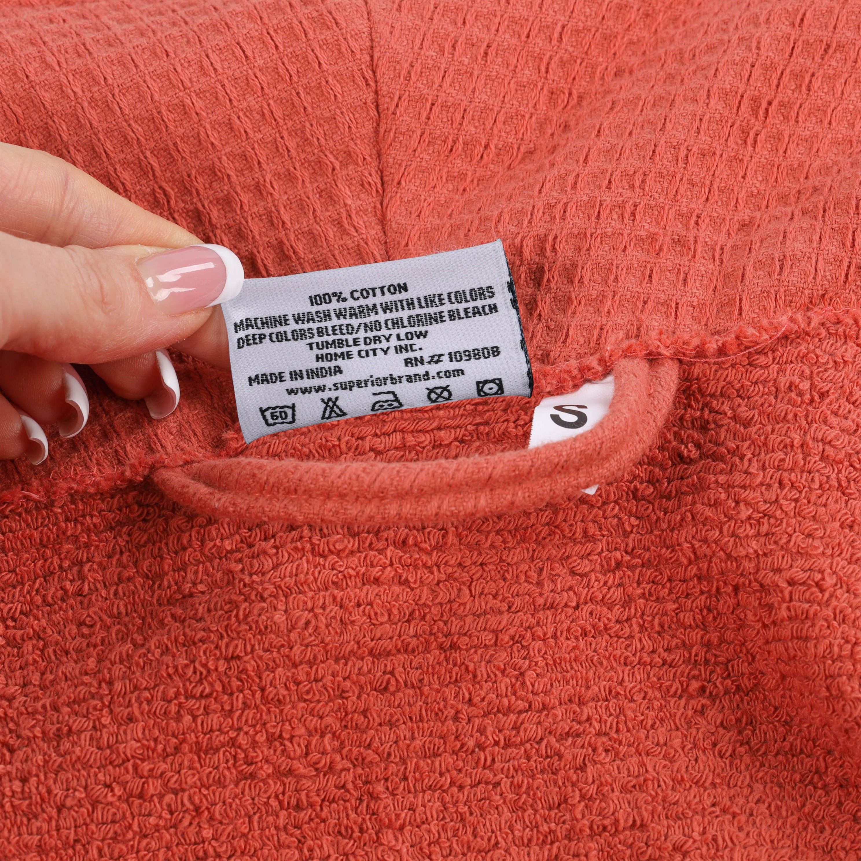 Waffle Weave Cotton Soft Lightweight Oversized Unisex Adult Bath Robe - Omnigoodsstore