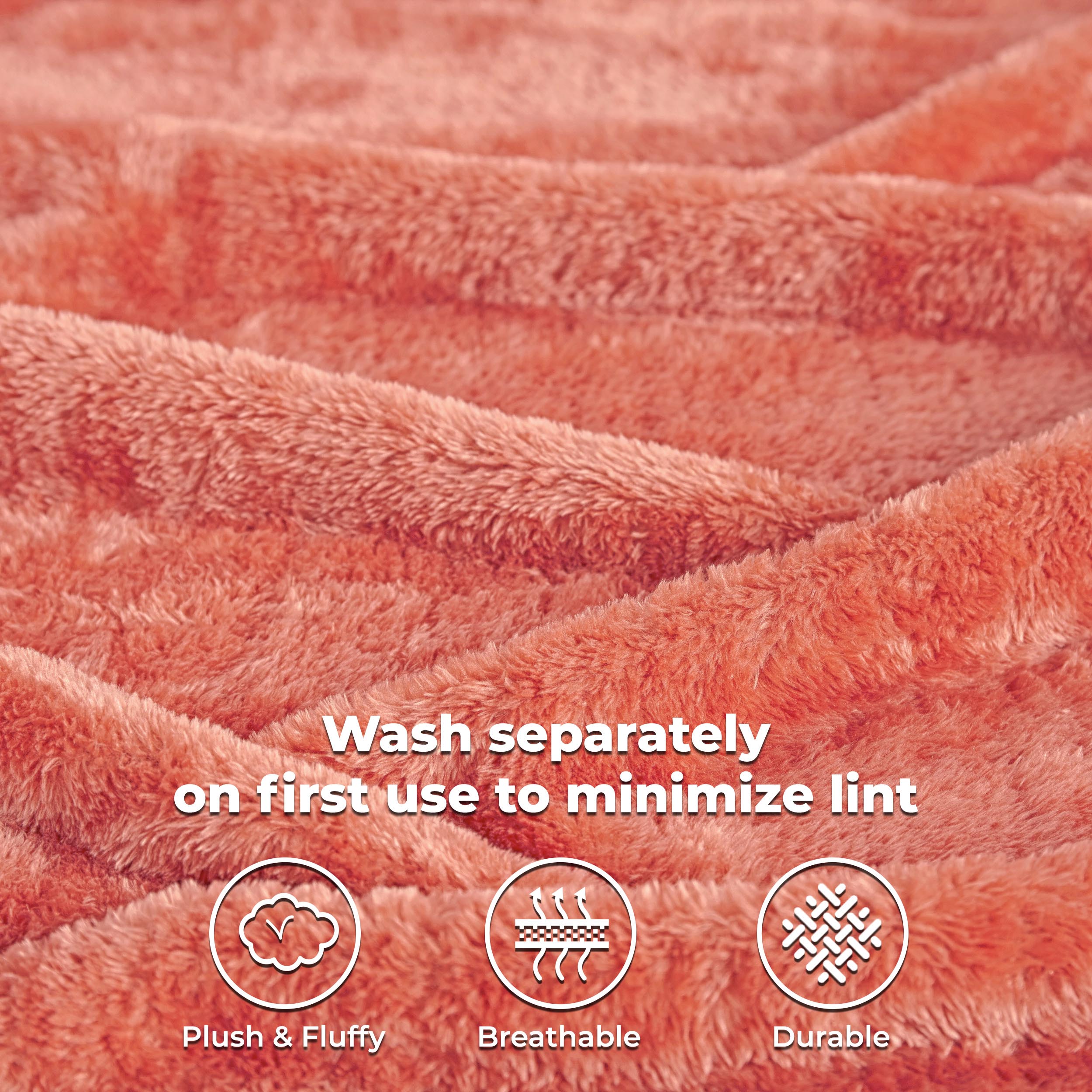 Classic Solid Fleece Plush Medium Weight Fluffy Soft Blanket - Omnigoodsstore