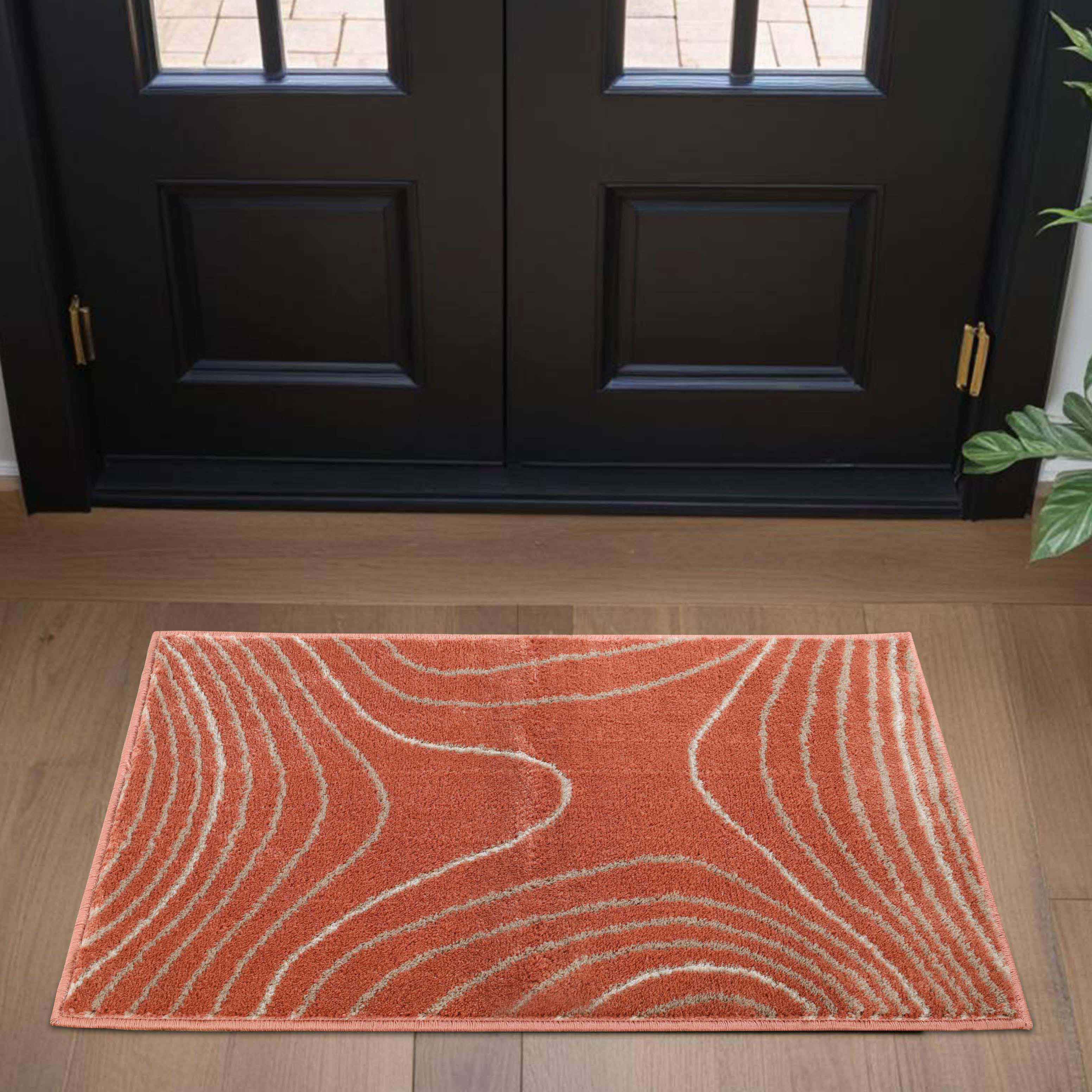 Veer Modern Abstract Wood Grain Indoor Area Rug or Runner - Omnigoodsstore