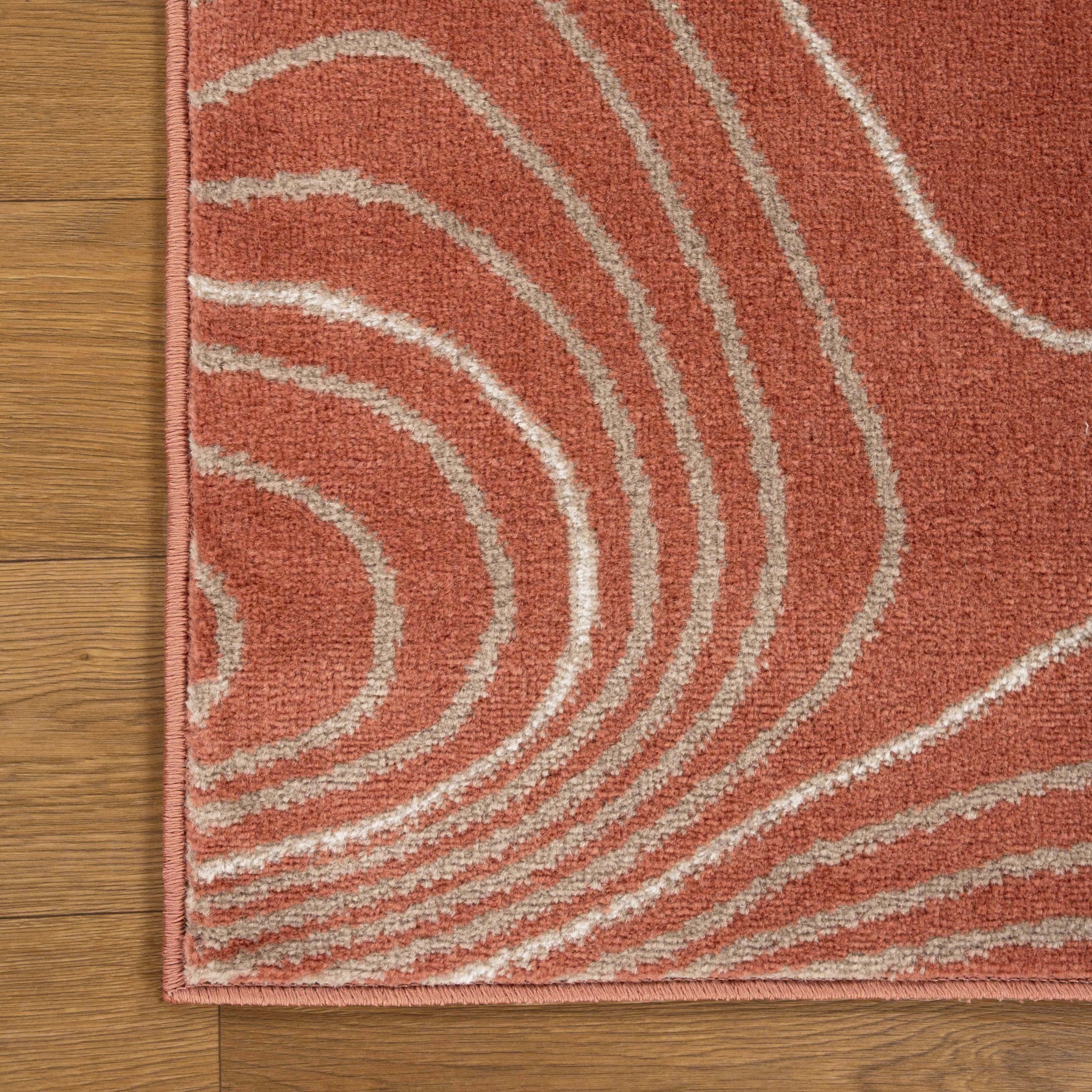 Veer Modern Abstract Wood Grain Indoor Area Rug or Runner - Omnigoodsstore