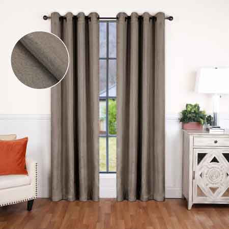 Linen Washable Room Darkening Blackout Curtain Panel Set - Omnigoodsstore