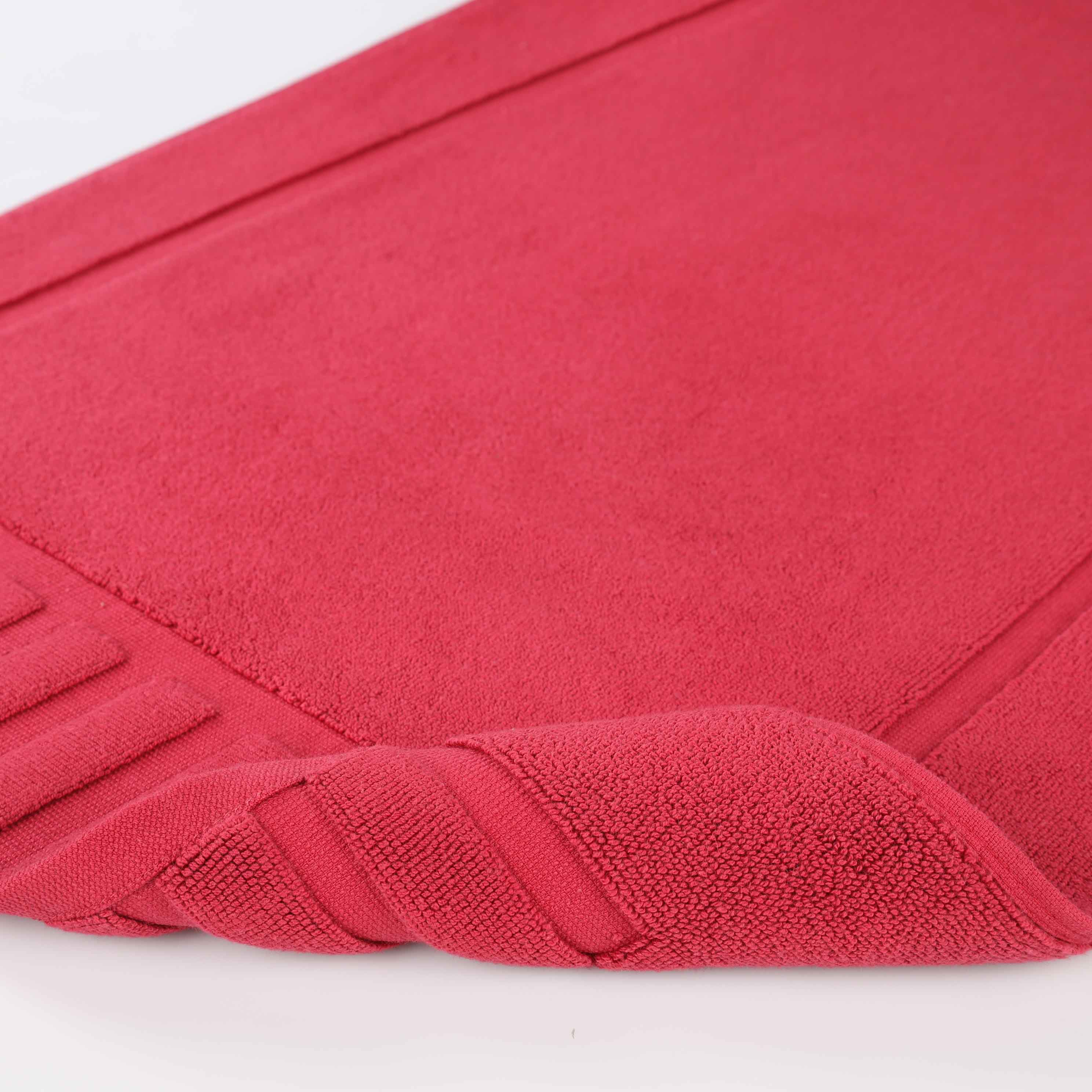 Leo Cotton Solid Modern Geometric Border Absorbent Bath Mat, Set of 2 - Omnigoodsstore