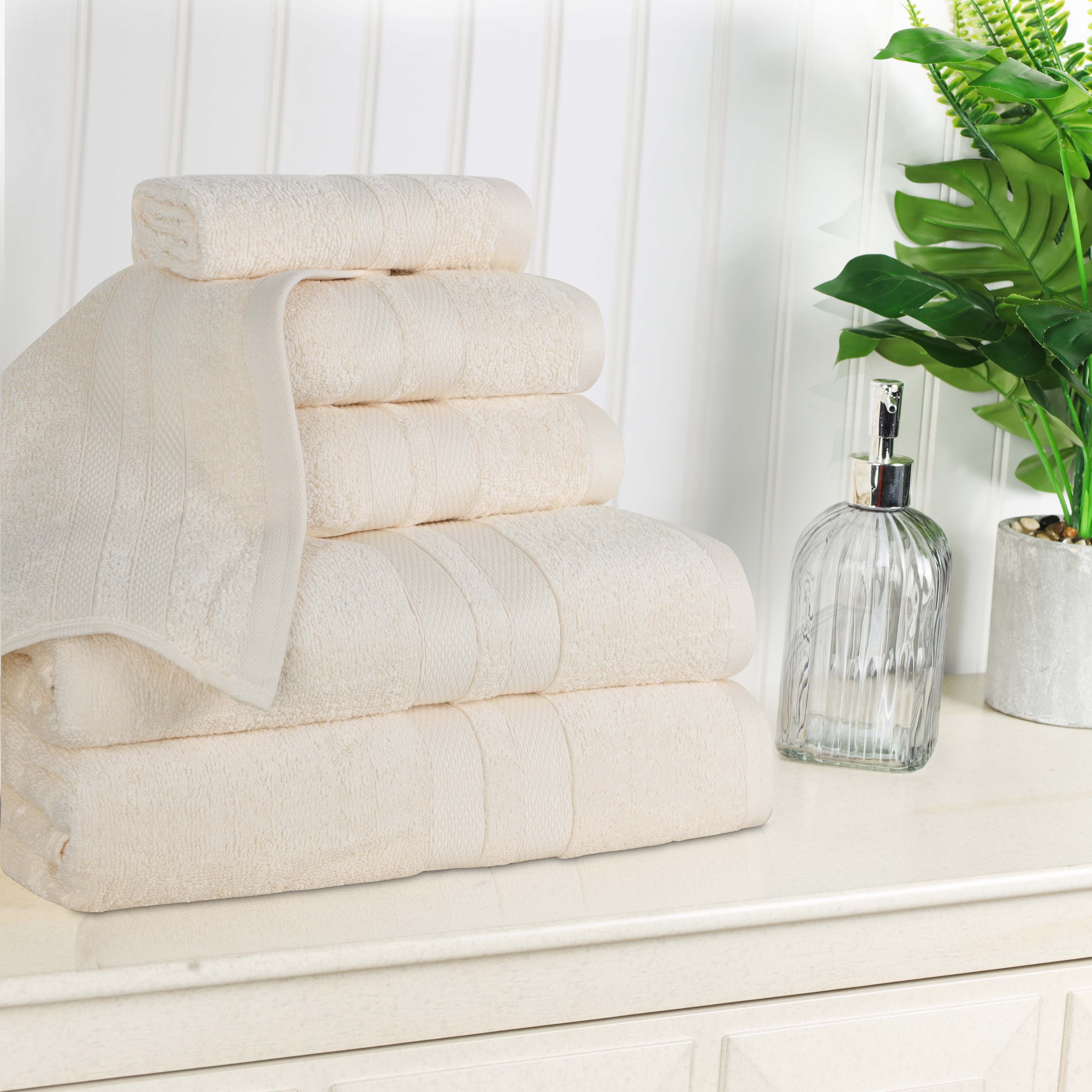 Cotton Ultra Soft 6 Piece Solid Towel Set - Omnigoodsstore