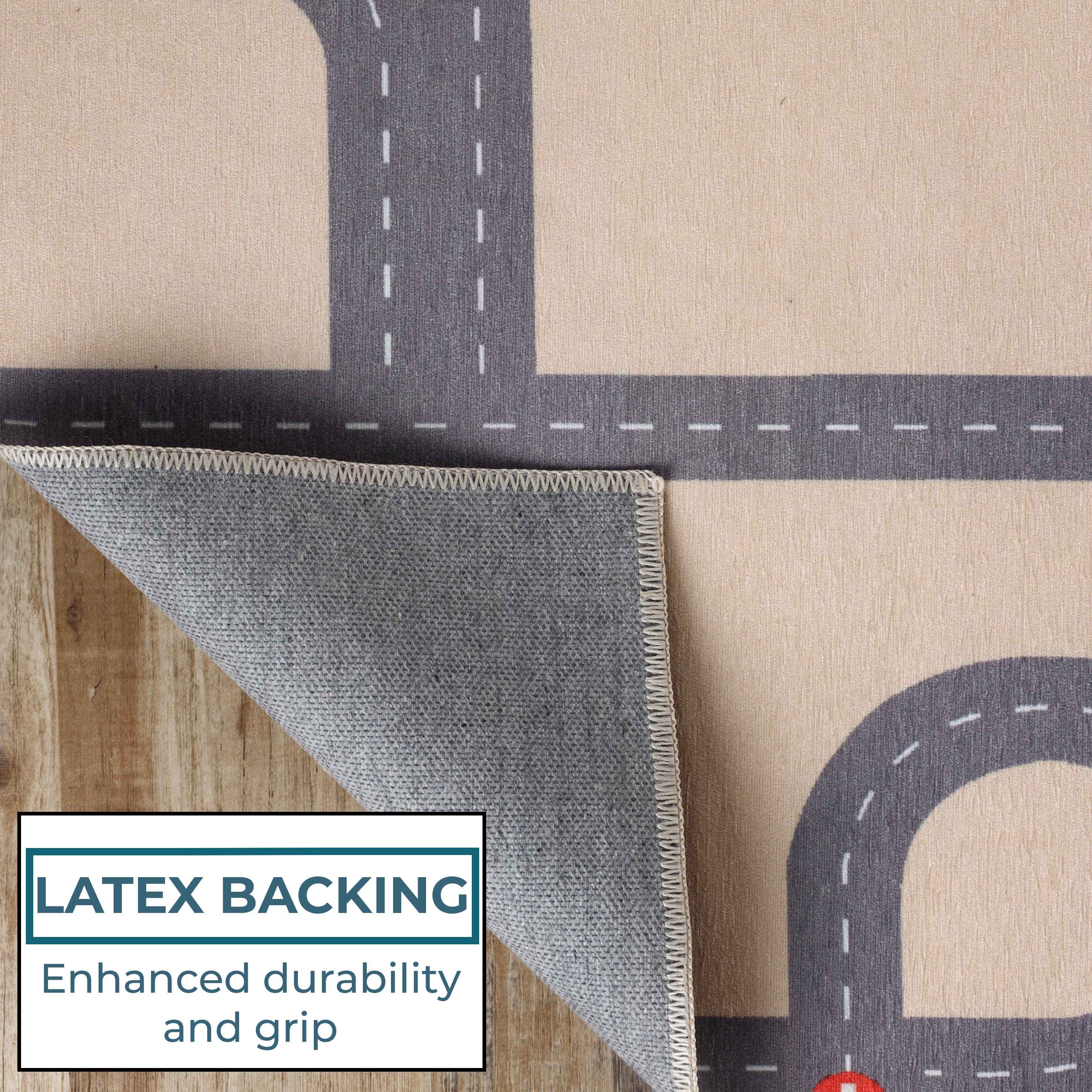 Country Road Non-Slip Kids Playroom Nursery Washable Indoor Area Rug - Omnigoodsstore