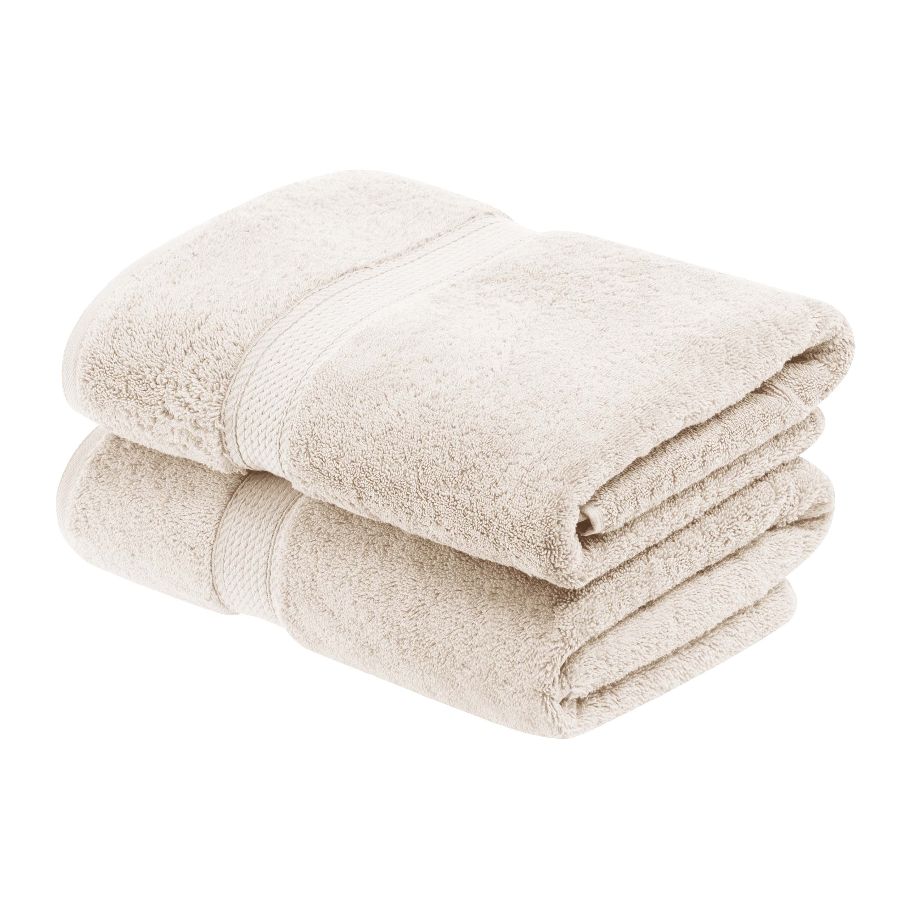 Egyptian Cotton Pile Plush Heavyweight Soft 2 Piece Bath Towel Set - Omnigoodsstore