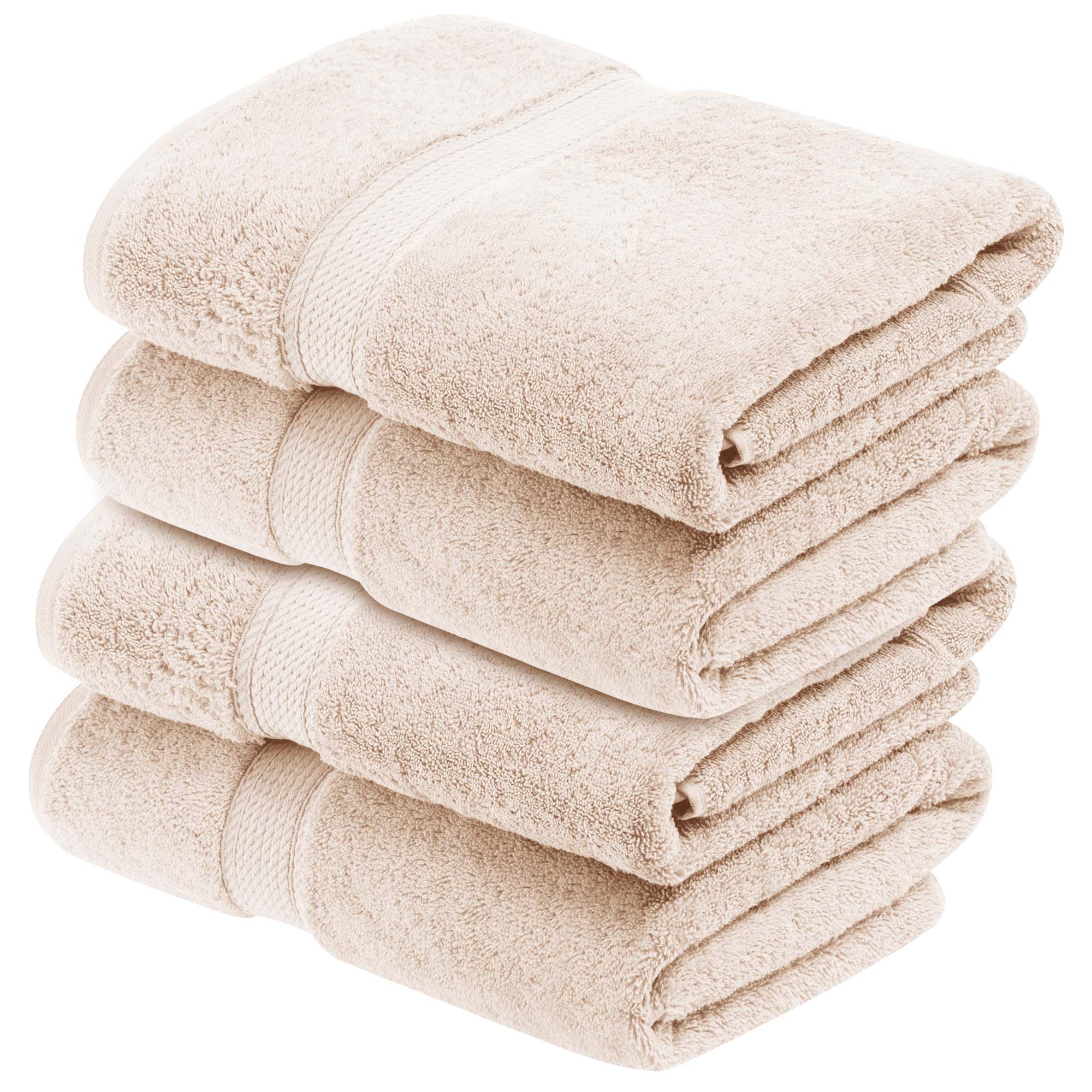 Egyptian Cotton Pile Plush Heavyweight Soft 4 Piece Bath Towel Set - Omnigoodsstore