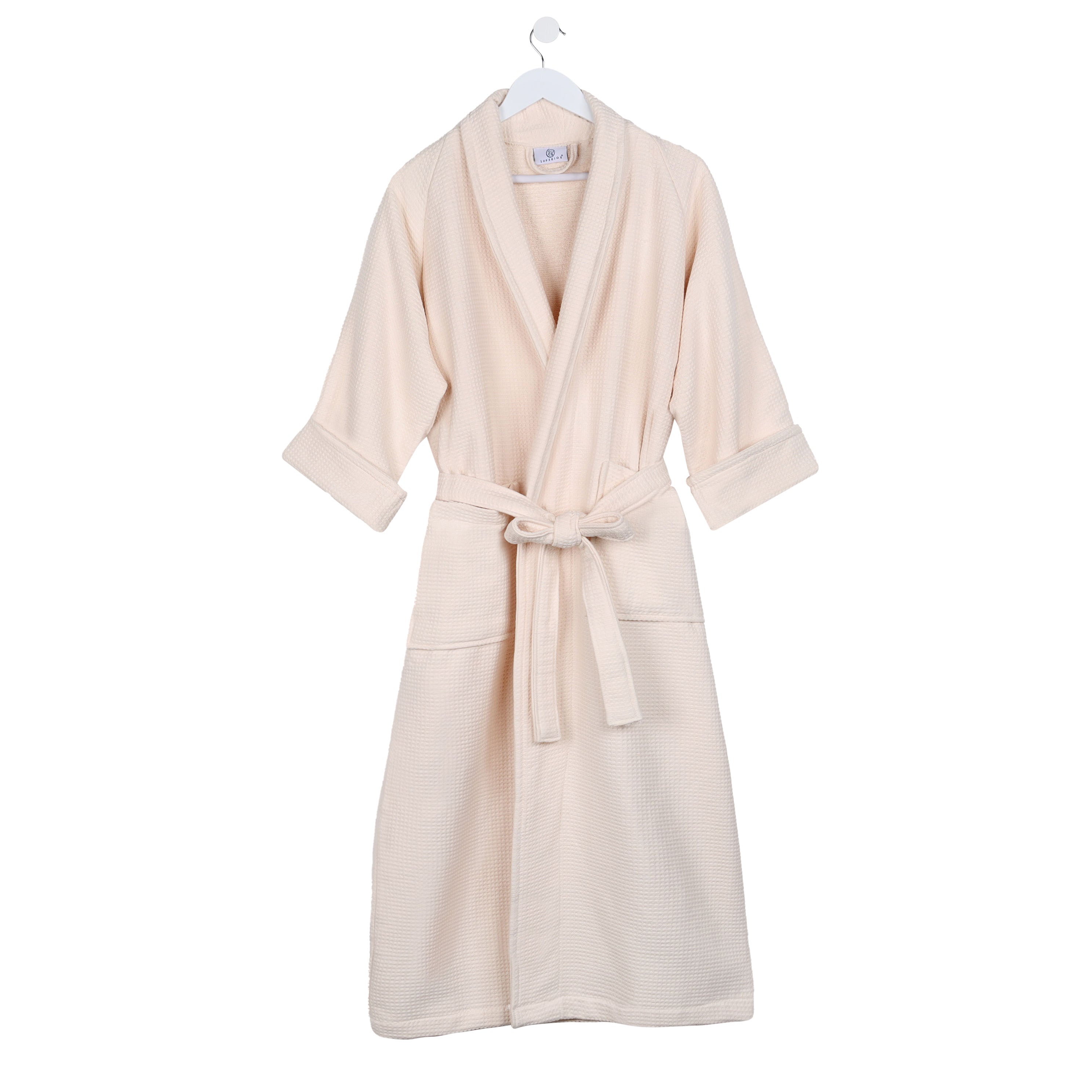 Waffle Weave Cotton Soft Lightweight Oversized Unisex Adult Bath Robe - Omnigoodsstore