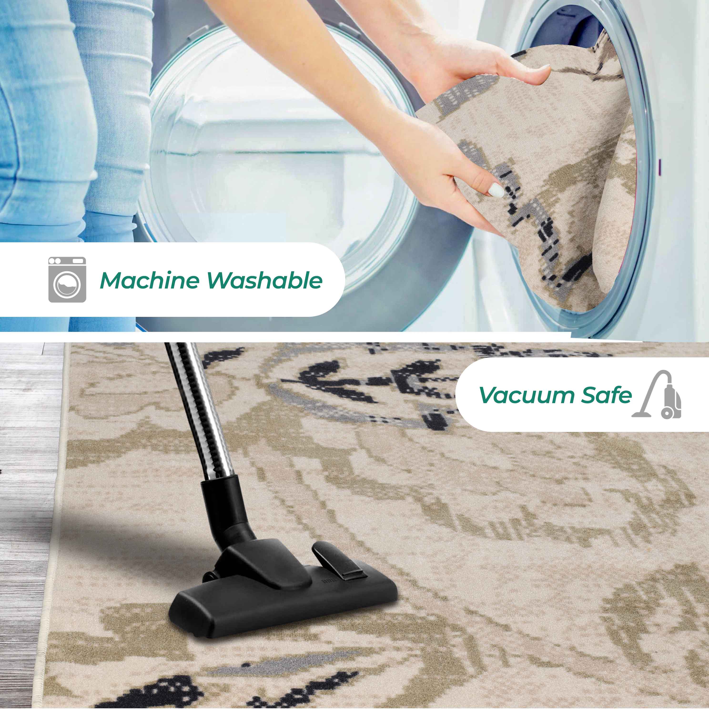 Jacobean Floral Modern Farmhouse Indoor Area Rugs or Runner Rug - Omnigoodsstore