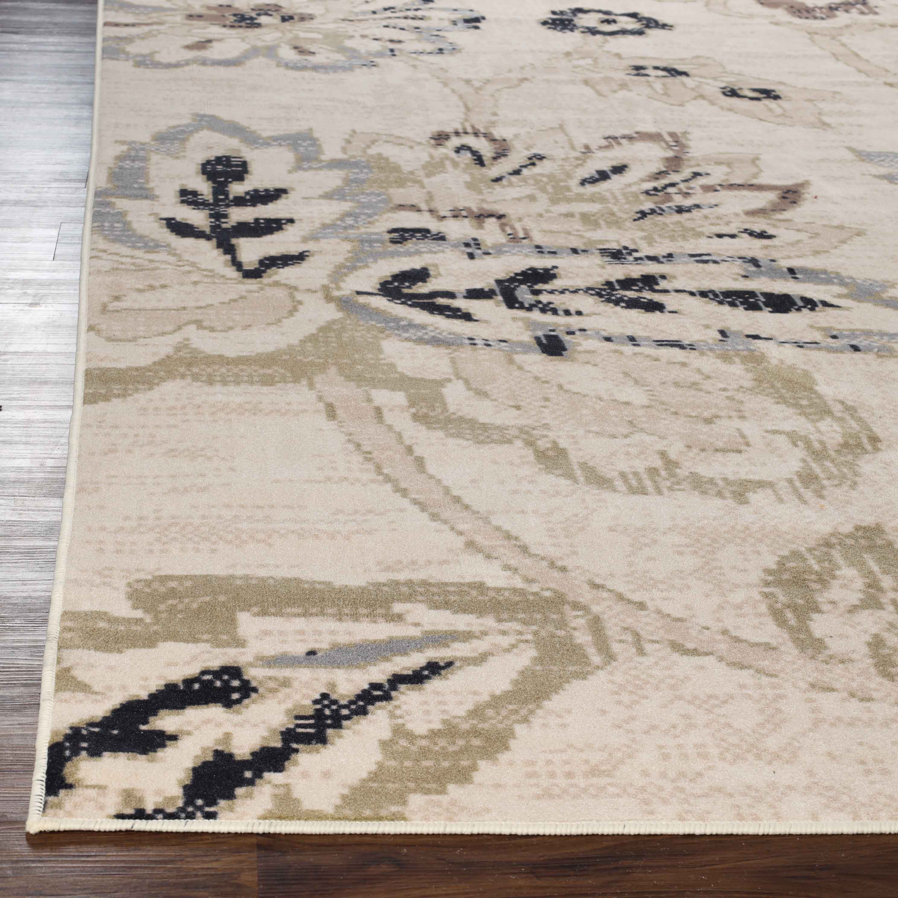 Jacobean Floral Modern Farmhouse Indoor Area Rugs or Runner Rug - Omnigoodsstore