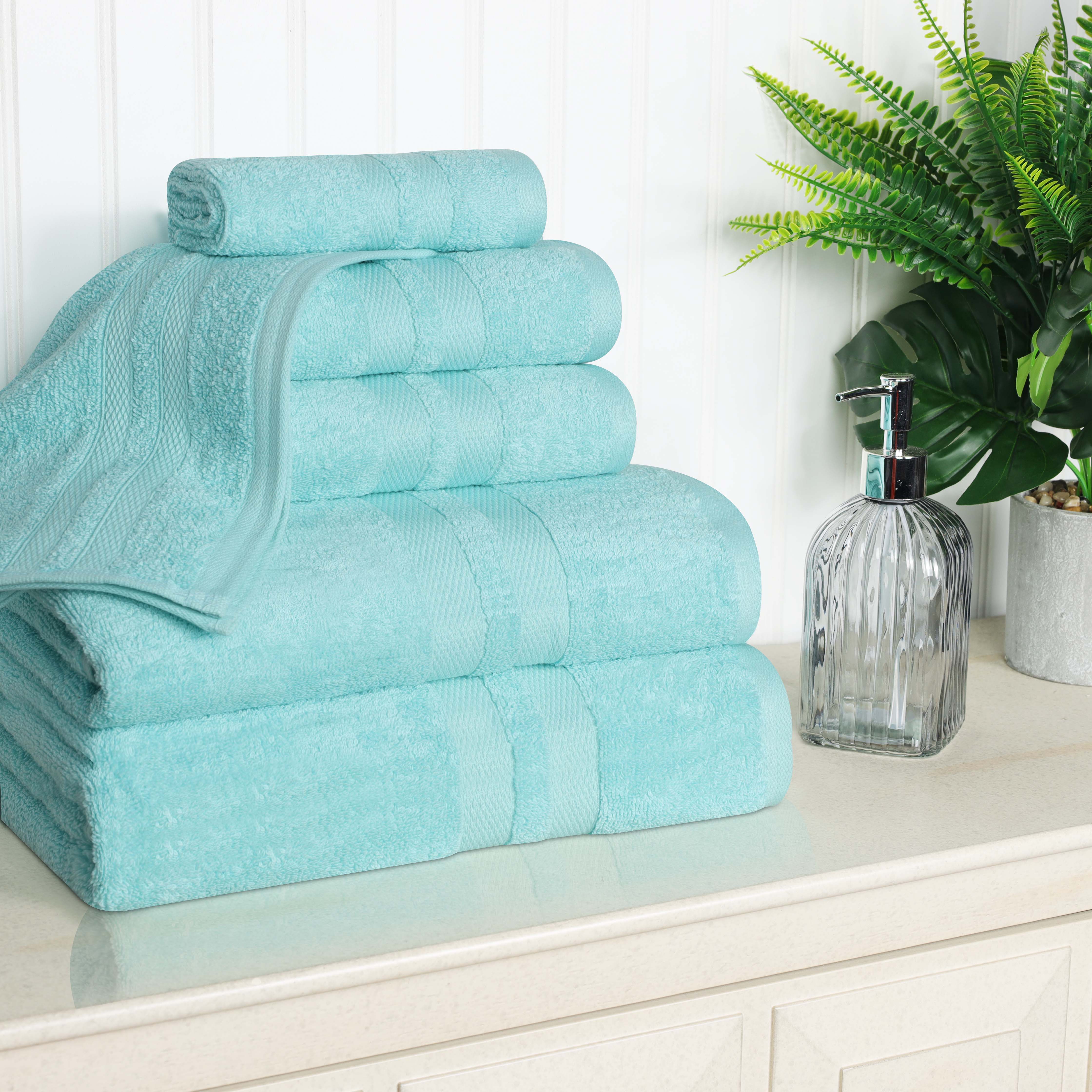 Cotton Ultra Soft 6 Piece Solid Towel Set - Omnigoodsstore