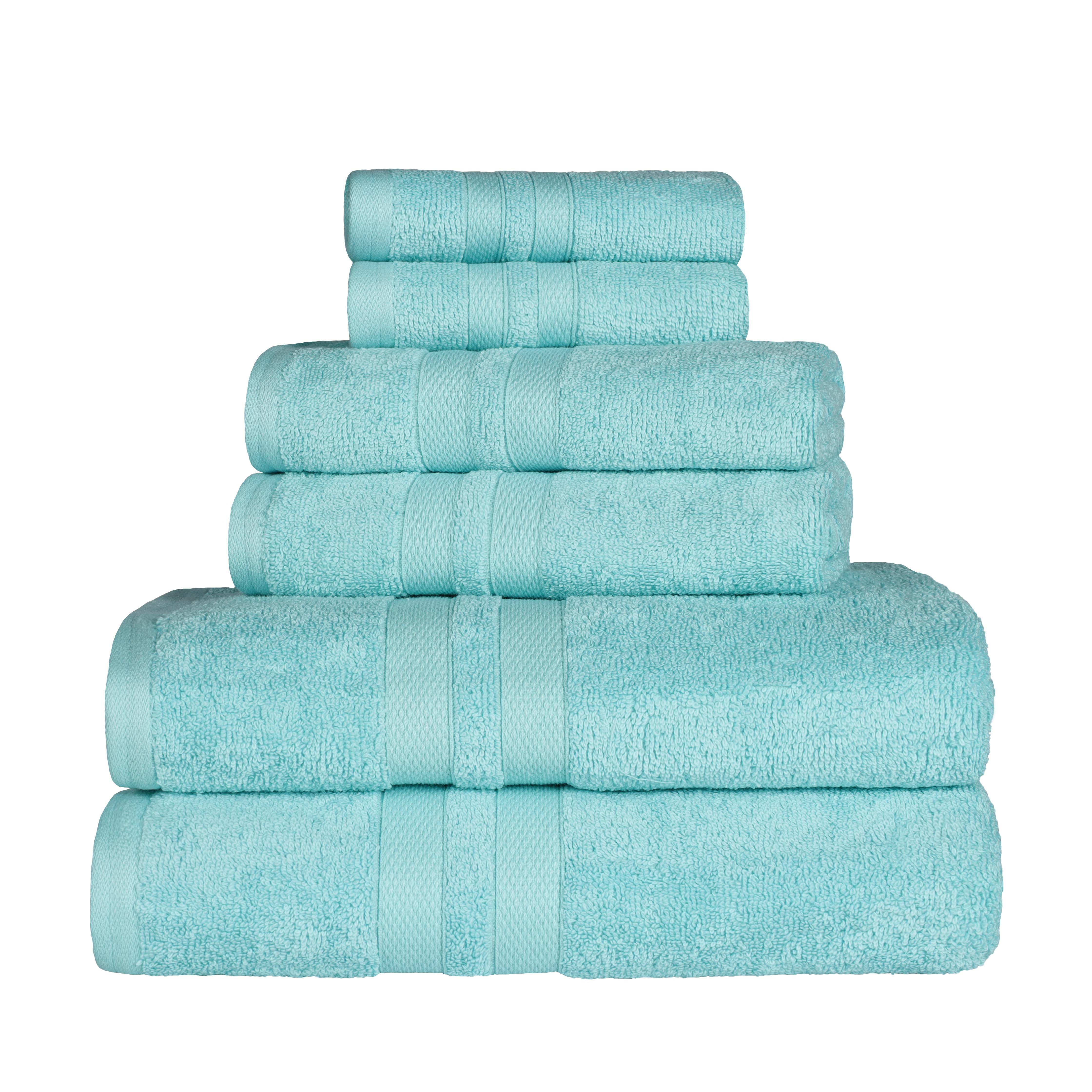 Cotton Ultra Soft 6 Piece Solid Towel Set - Omnigoodsstore