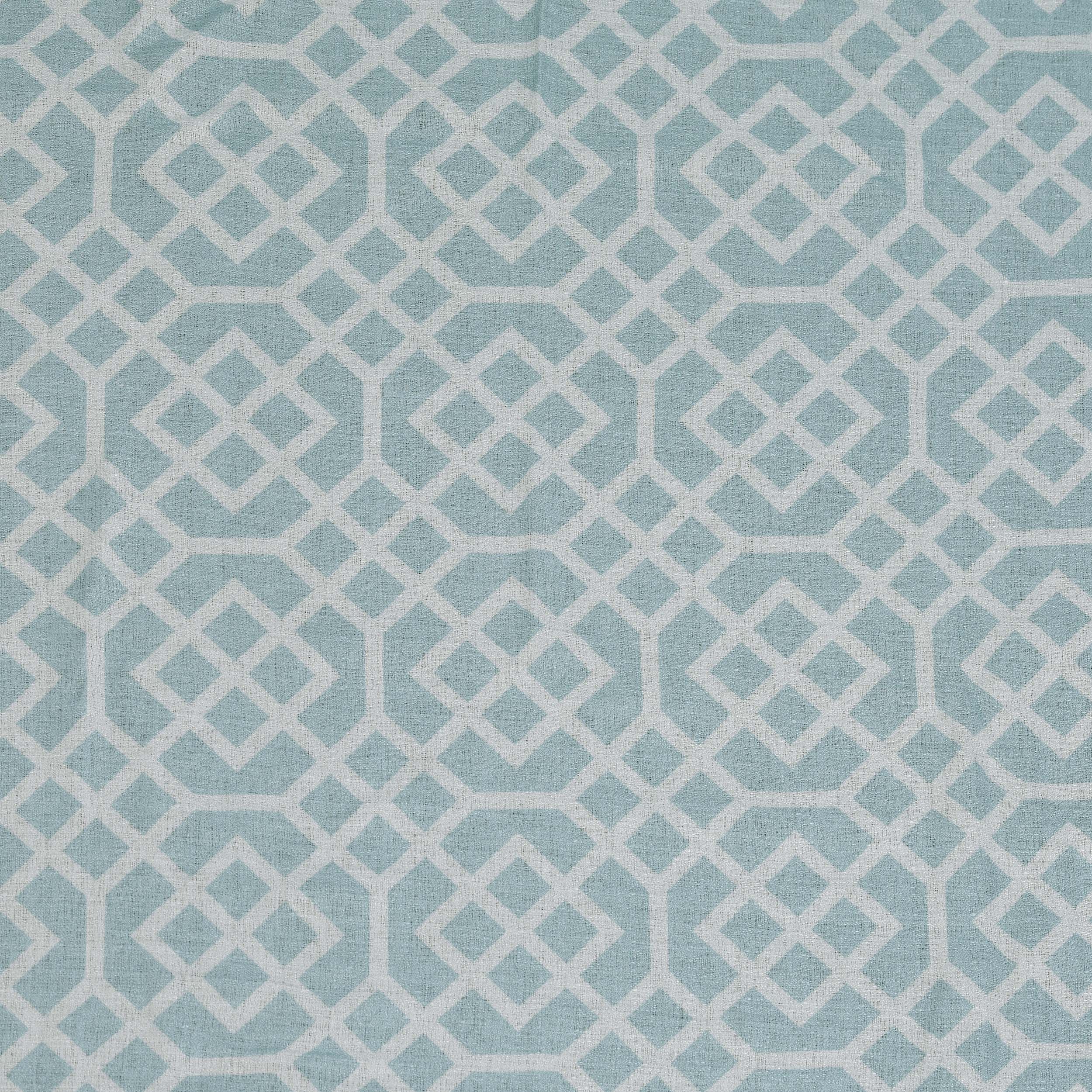 Printed Honey Comb Sheer Curtain Panel Set with Grommet Top Header - Omnigoodsstore