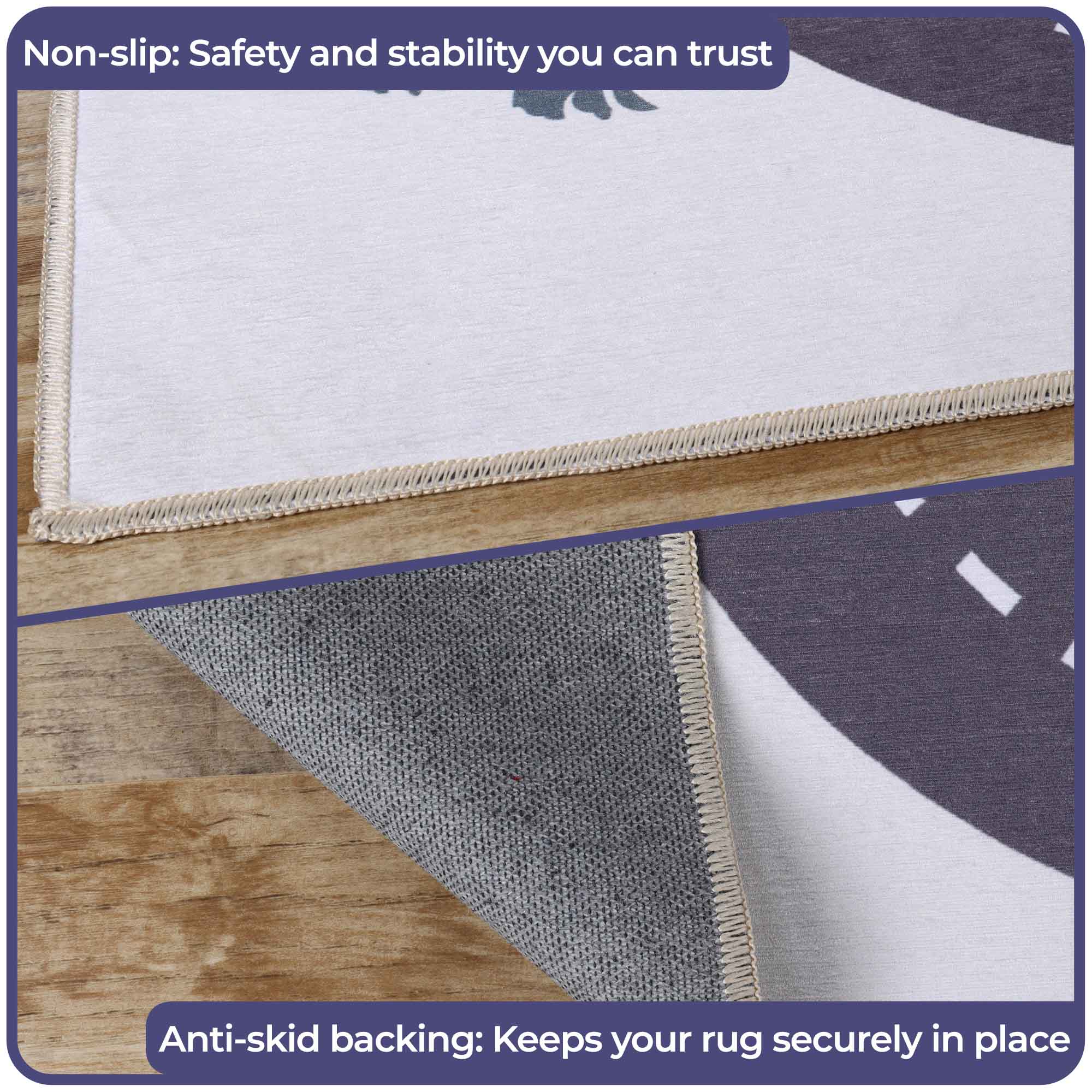 Path Non-Slip Kids Playroom Nursery Washable Indoor Area Rug - Omnigoodsstore