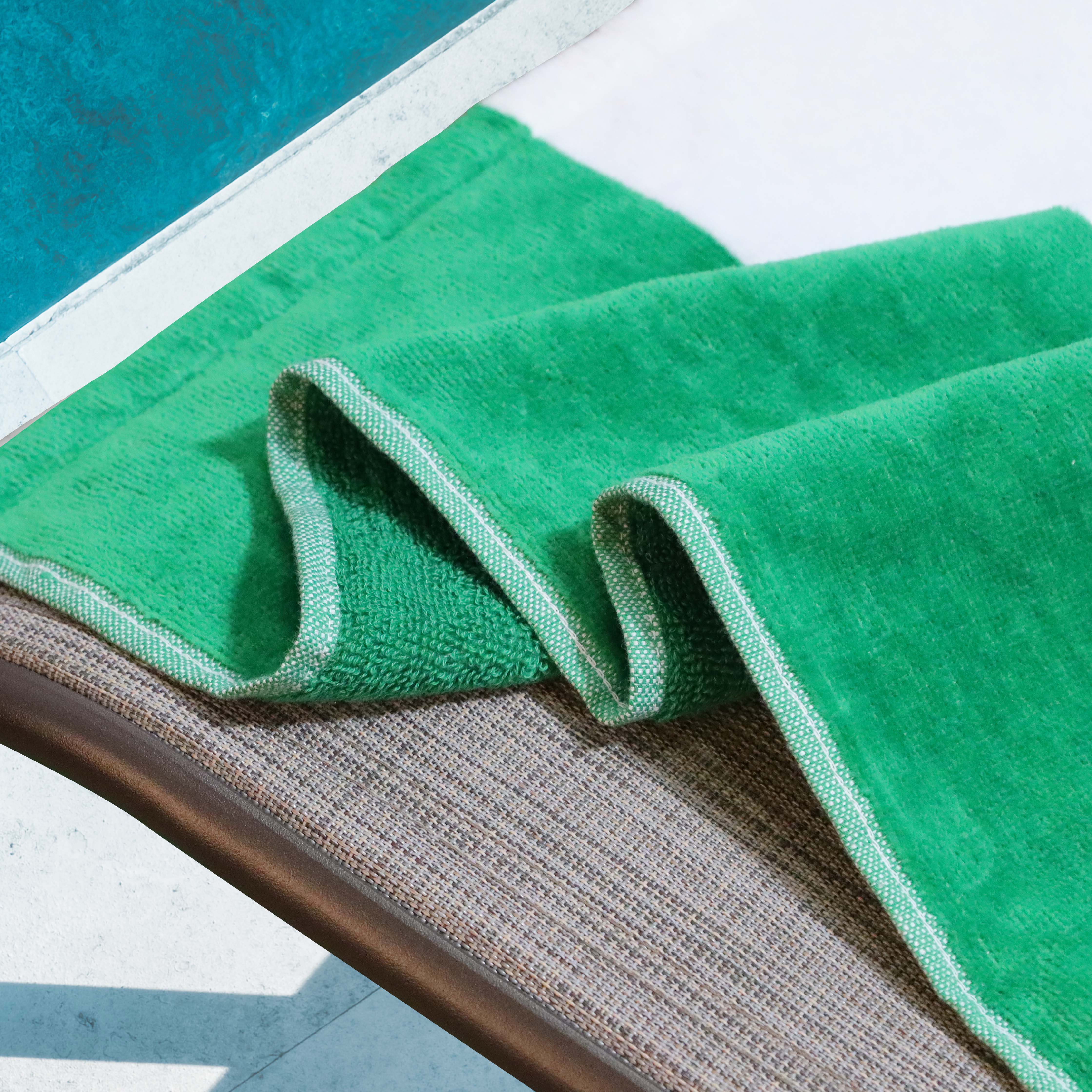 Cotton Standard Size Cabana Stripe Chaise Lounge Chair Cover - Omnigoodsstore