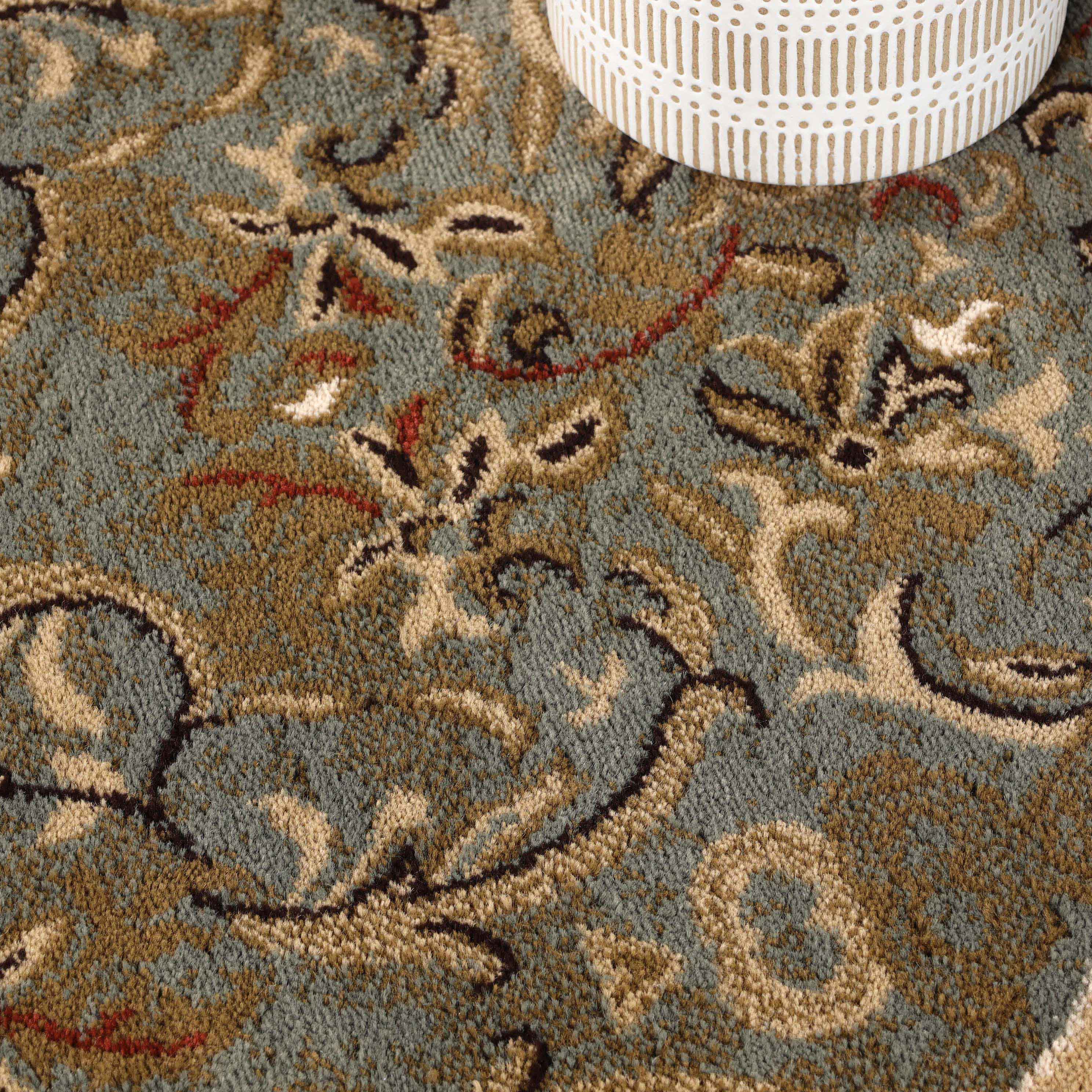 Heritage Traditional Floral Scroll Indoor Area Rug Or Runner Rug - Omnigoodsstore