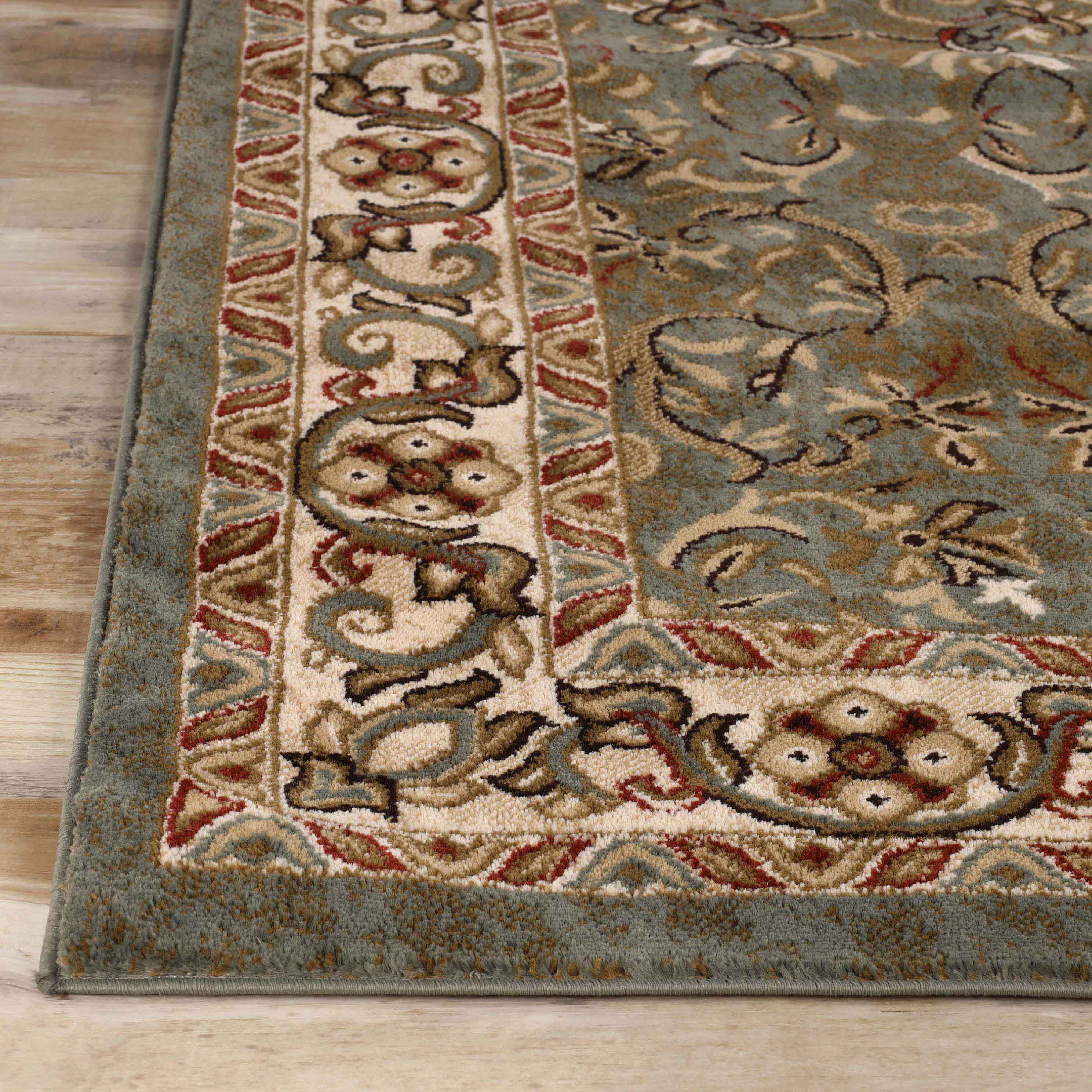 Heritage Traditional Floral Scroll Indoor Area Rug Or Runner Rug - Omnigoodsstore