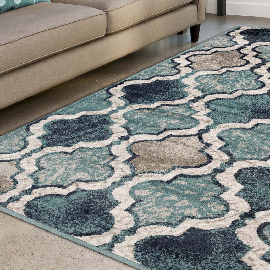 Viking Geometric Trellis Indoor Area Rugs or Runner Rug - Omnigoodsstore