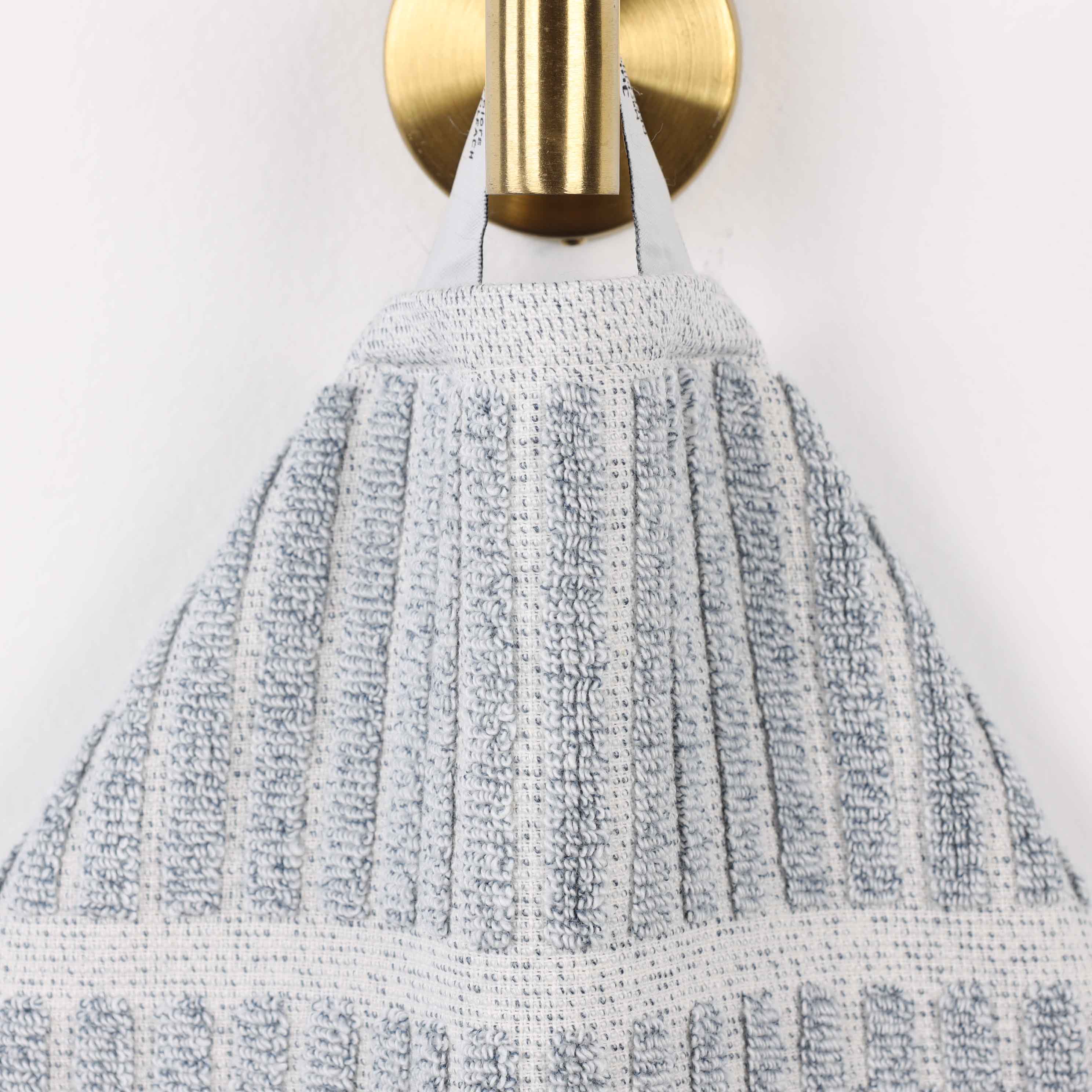 Juno Cotton Blend Medium Weight Checkered Border Face Towel Set of 12 - Omnigoodsstore