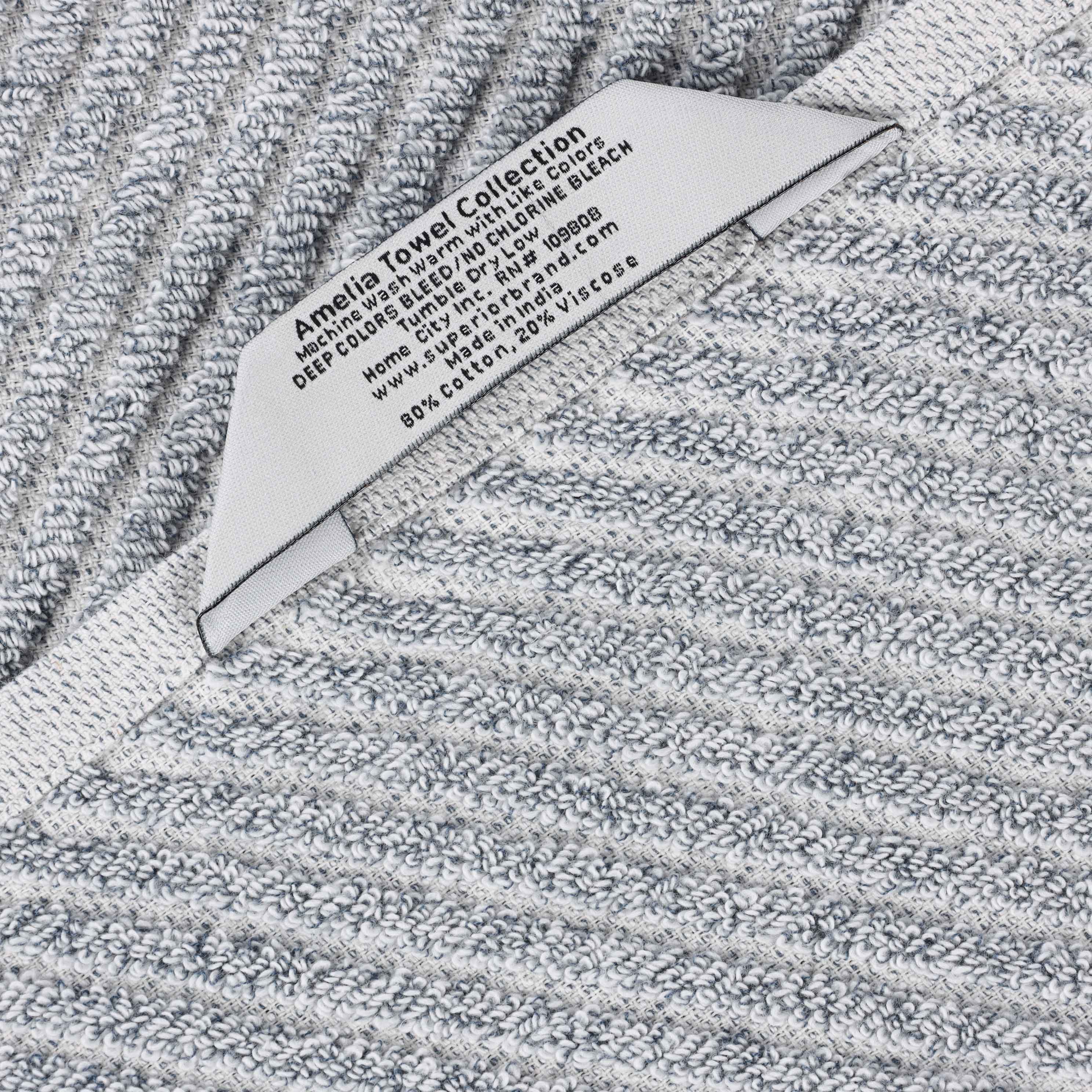 Amelia Cotton Blend Diagonal Stripes Hand Towels, Set of 6 - Omnigoodsstore