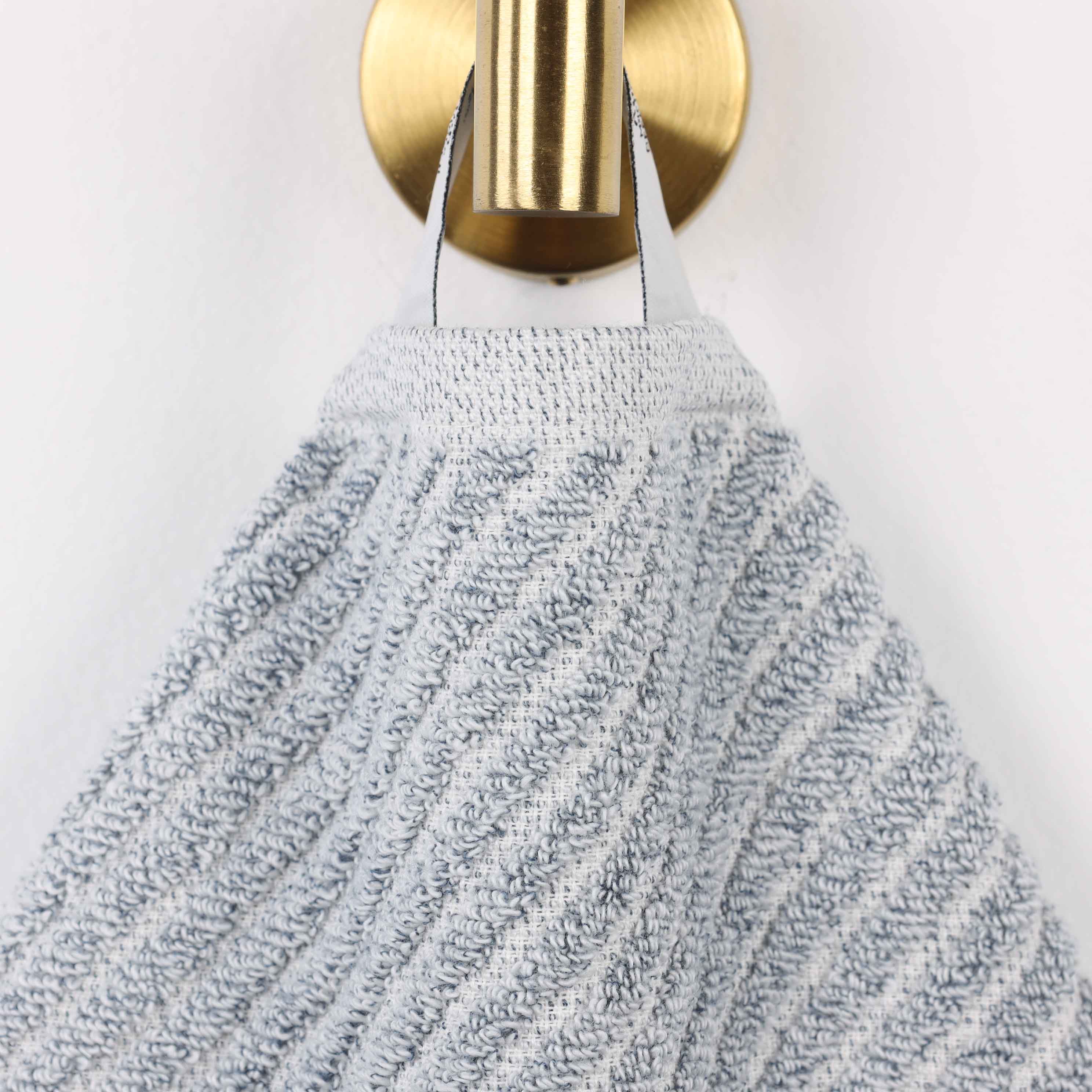 Amelia Cotton Blend Diagonal Stripes Face Towels, Set of 12 - Omnigoodsstore