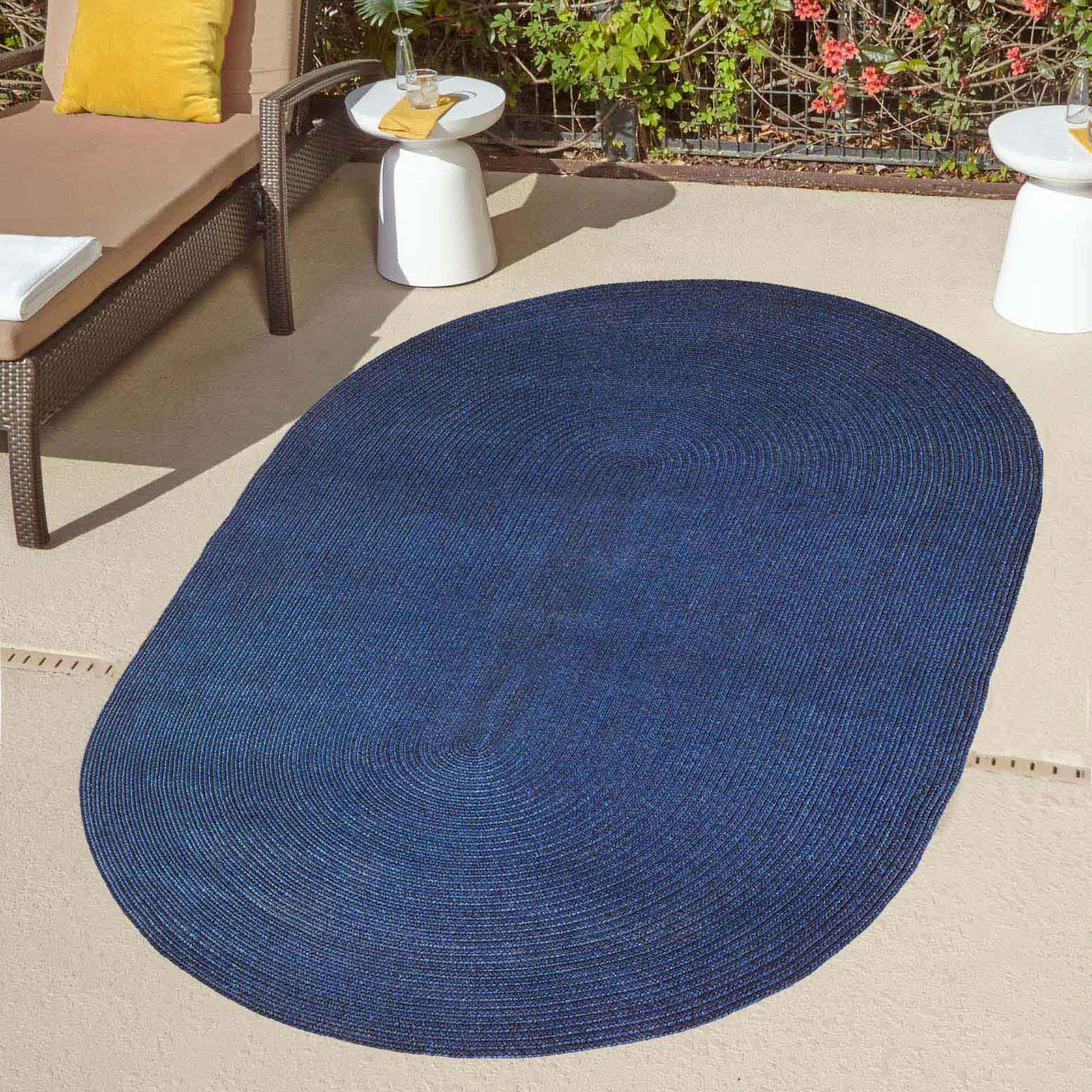 Classic Braided Area Rug Indoor Outdoor Rugs Oval - Omnigoodsstore