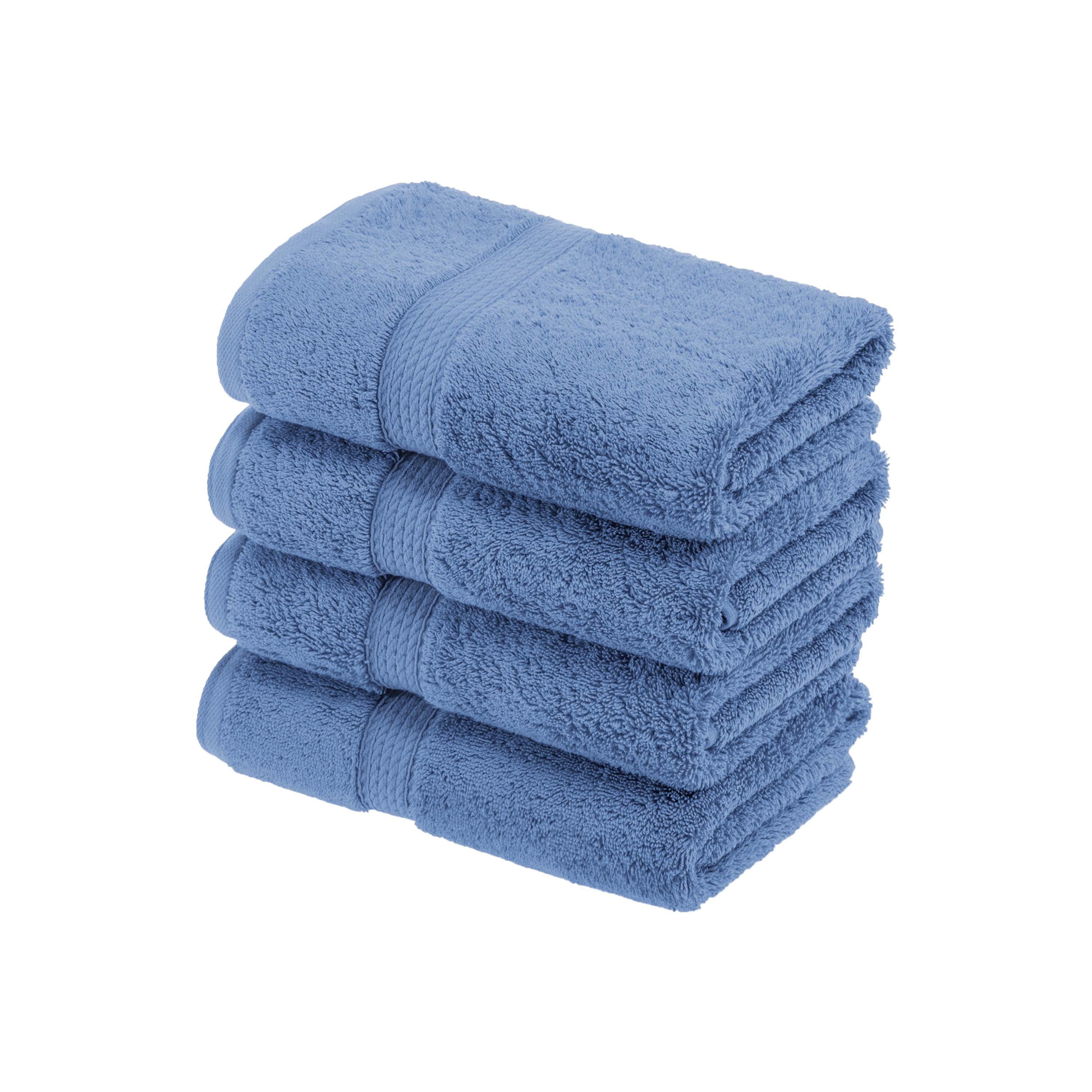 Egyptian Cotton Pile Plush Heavyweight Luxury Soft Hand Towel Set of 4 - Omnigoodsstore